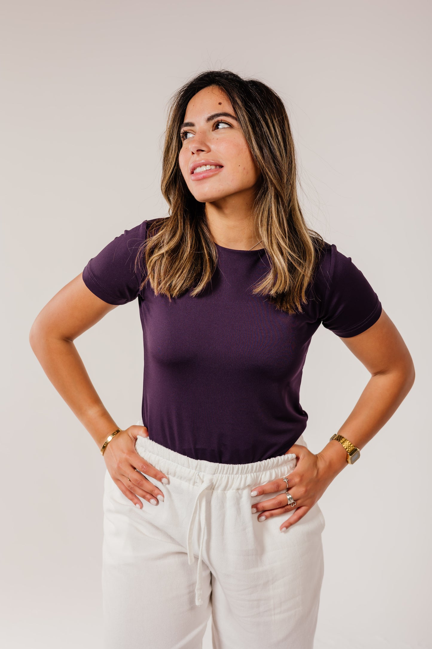 Purple Short Sleeve Top