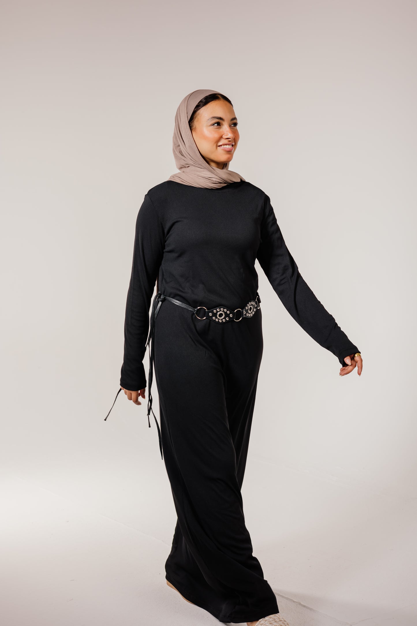 Black Long Sleeve Basic Dress