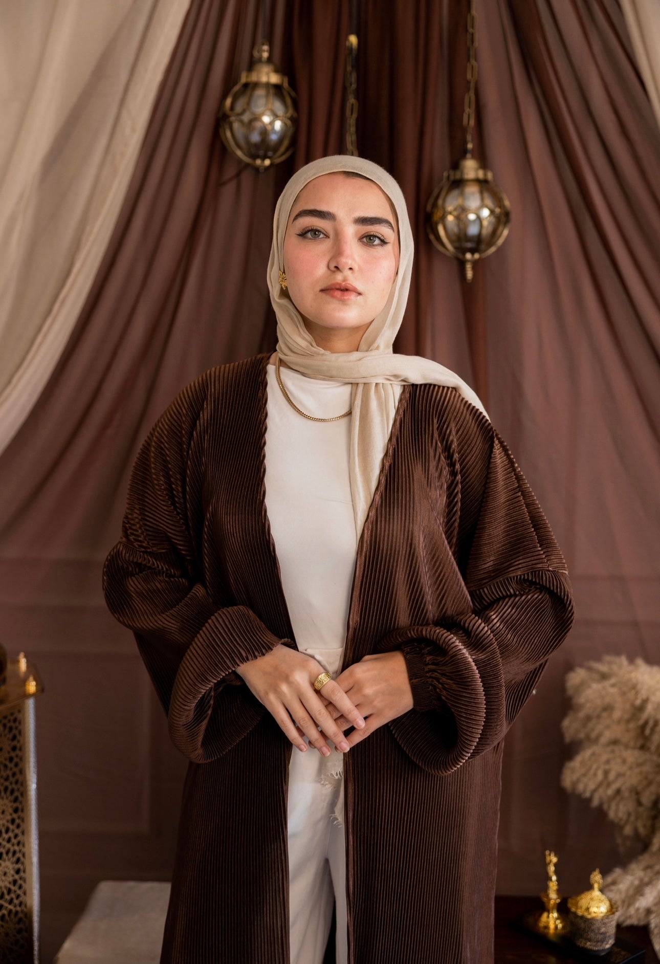 Zahra kaftan Brown