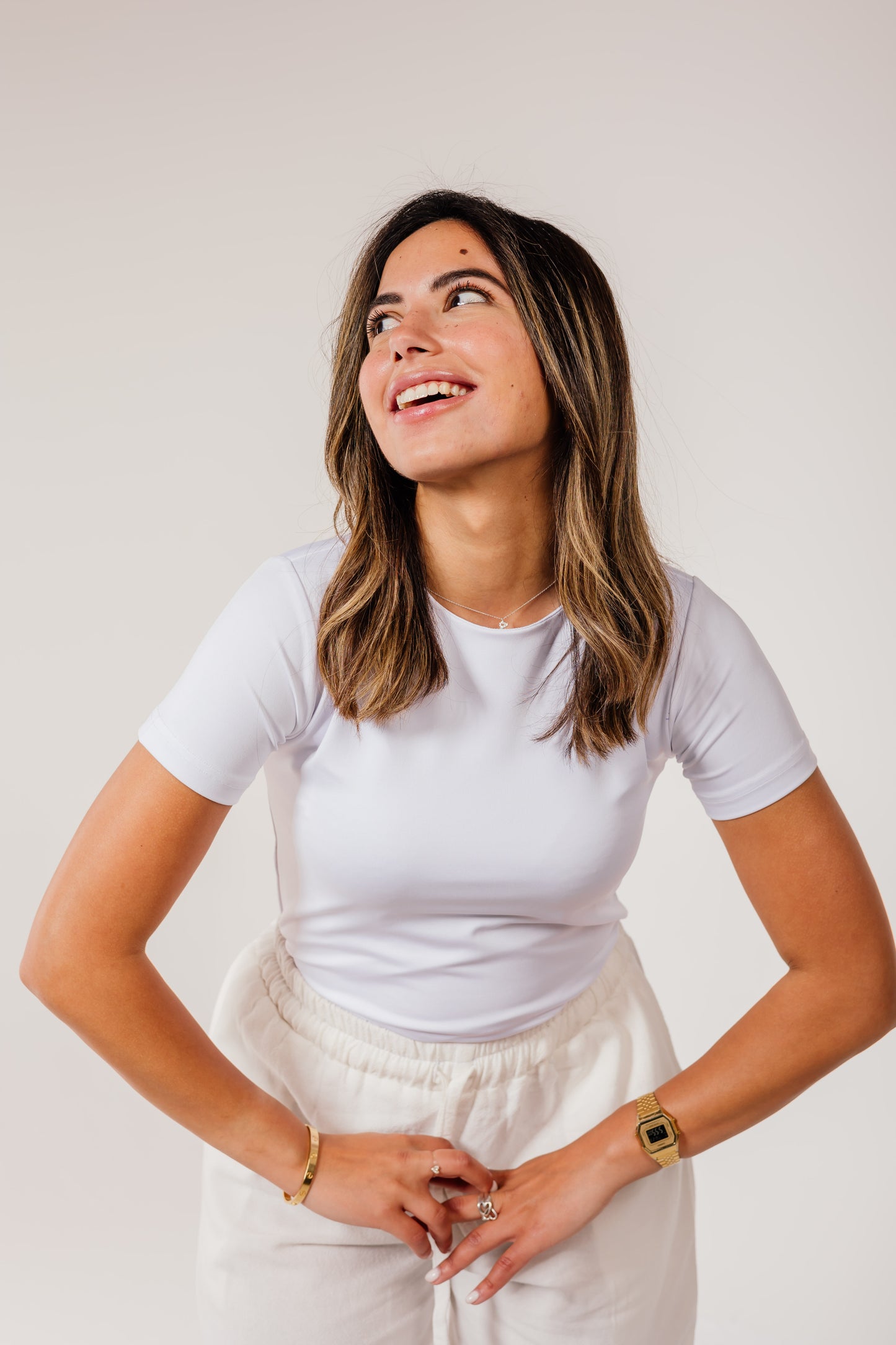 White Short Sleeve Top