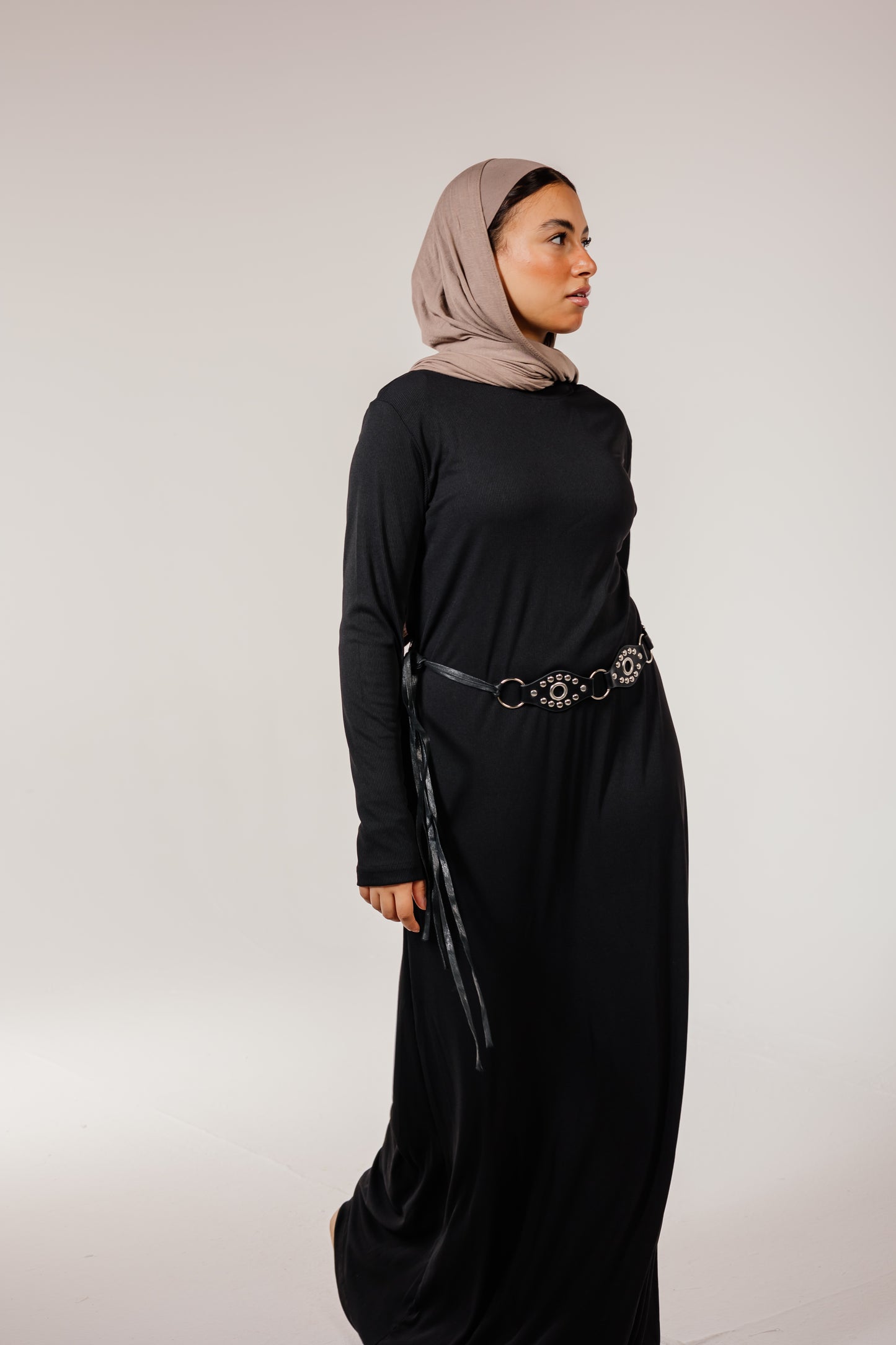 Black Long Sleeve Basic Dress