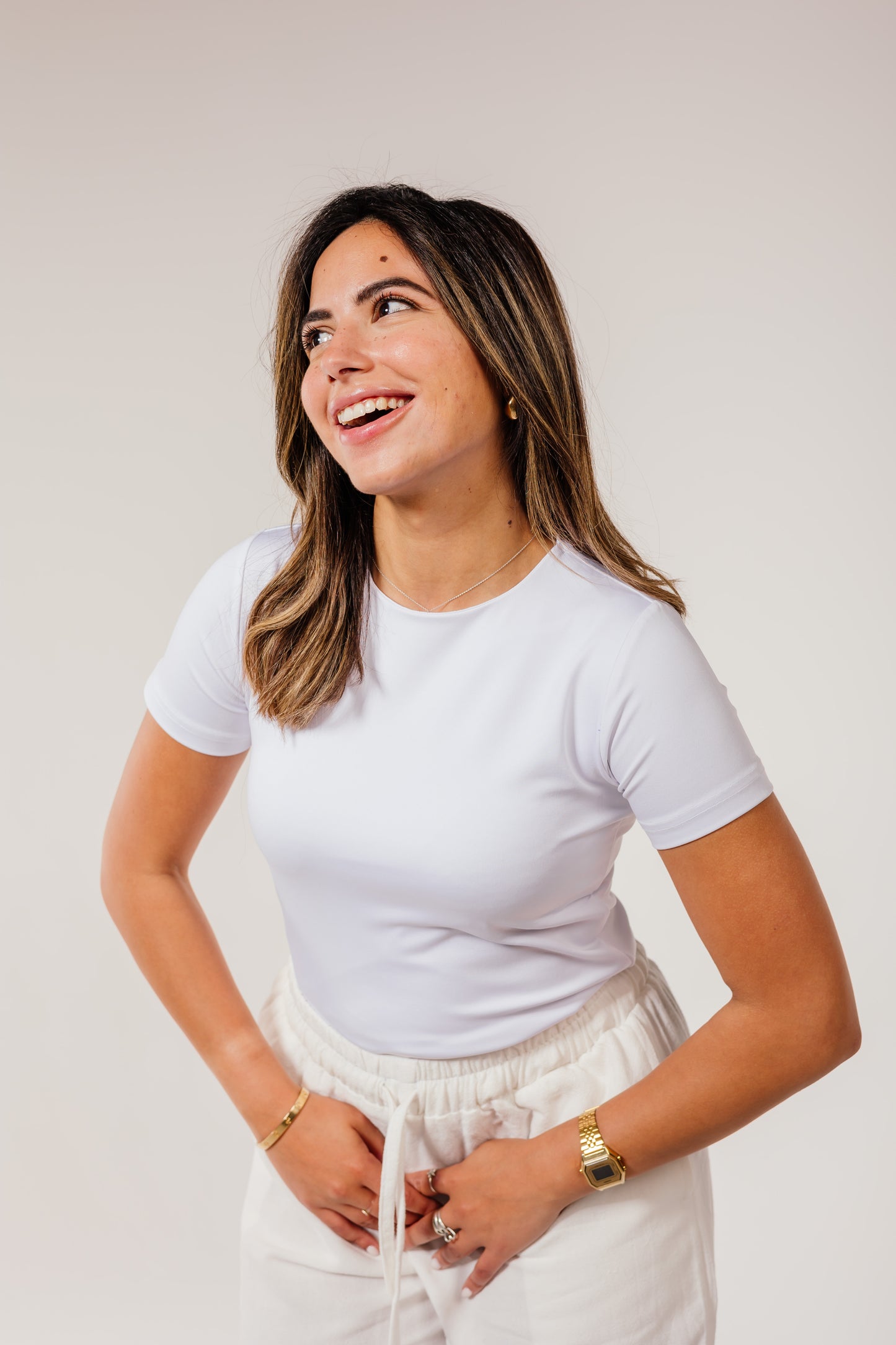 White Short Sleeve Top