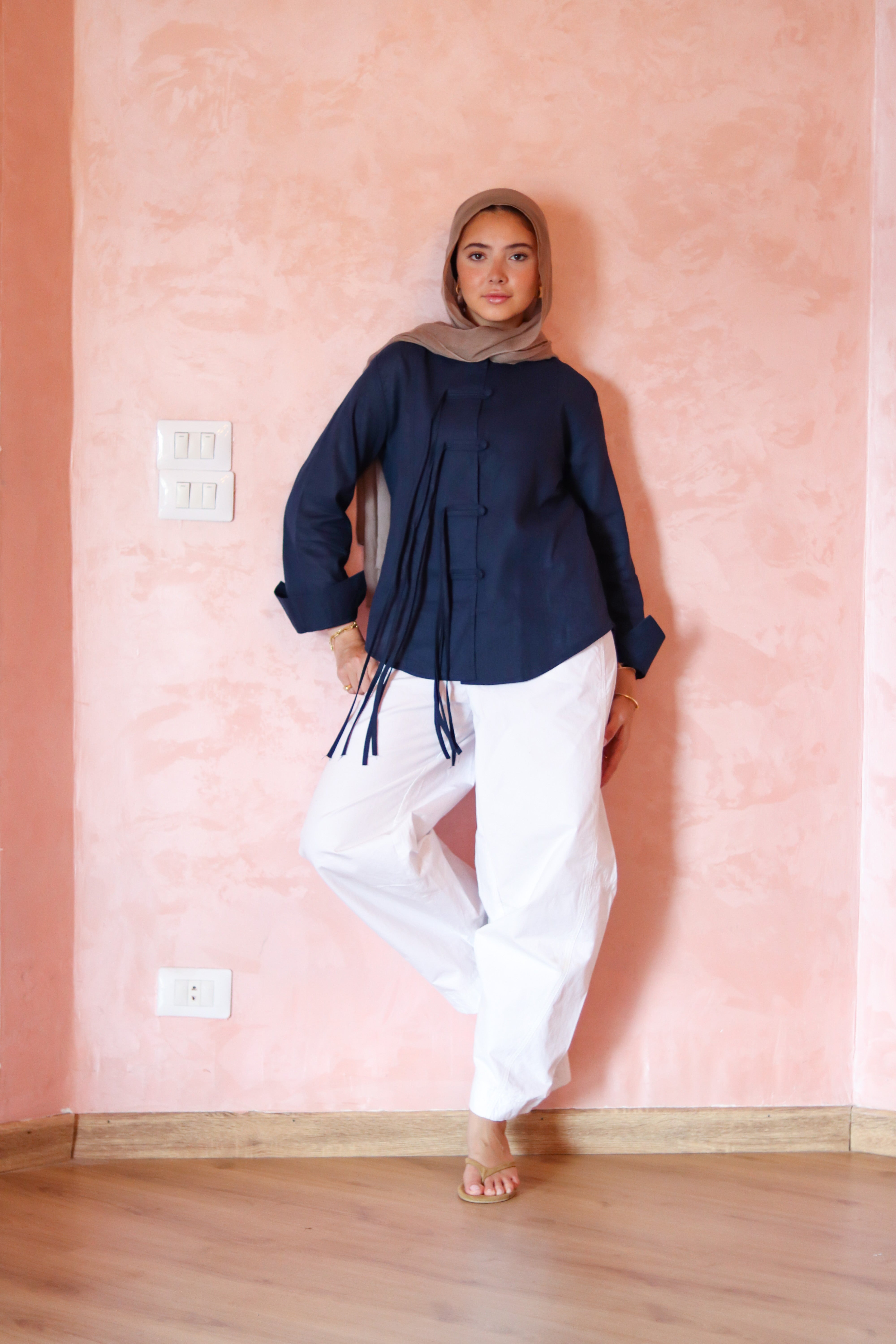 Sora Blouse ( Navy )