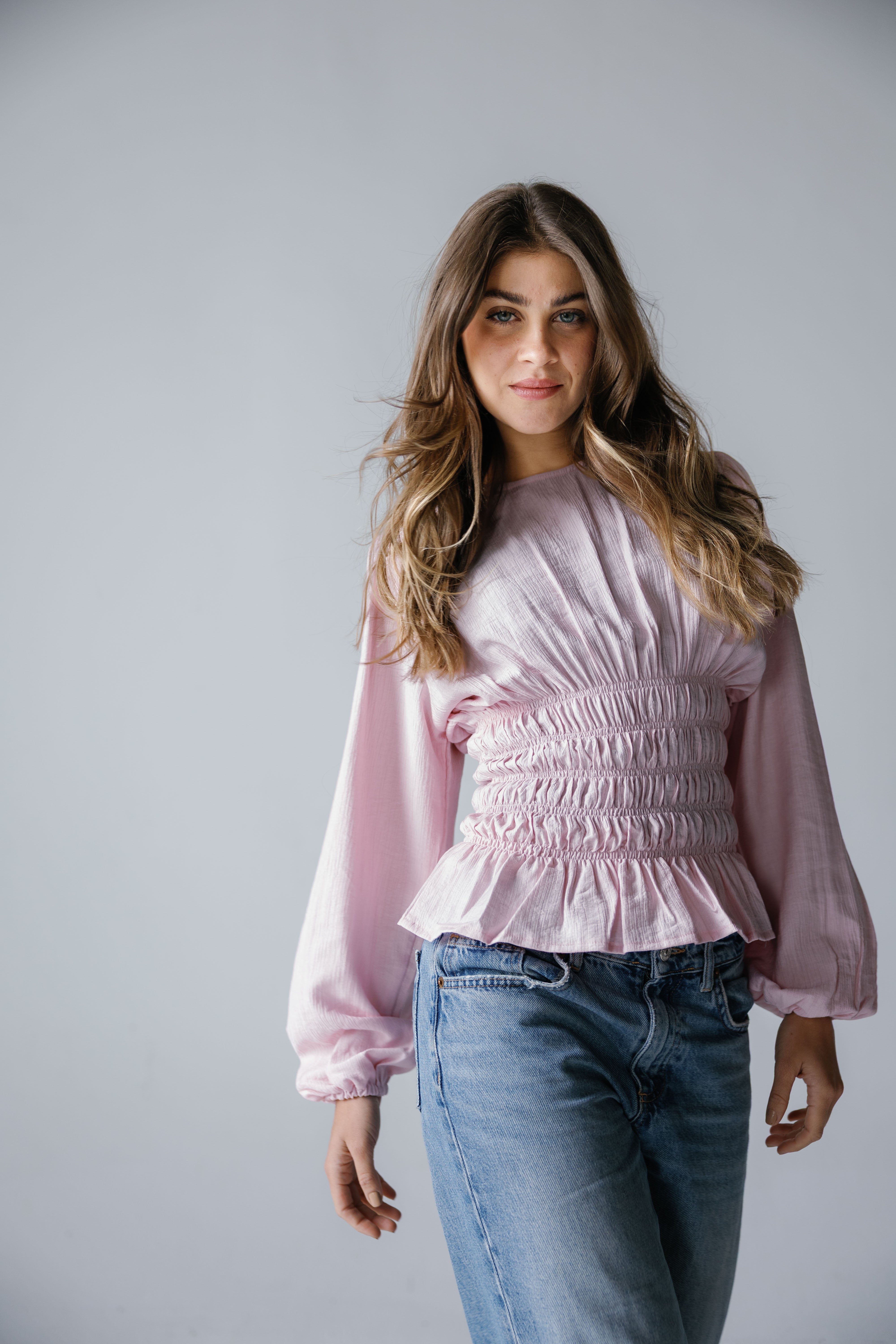 Mila Blouse ( Baby pink )