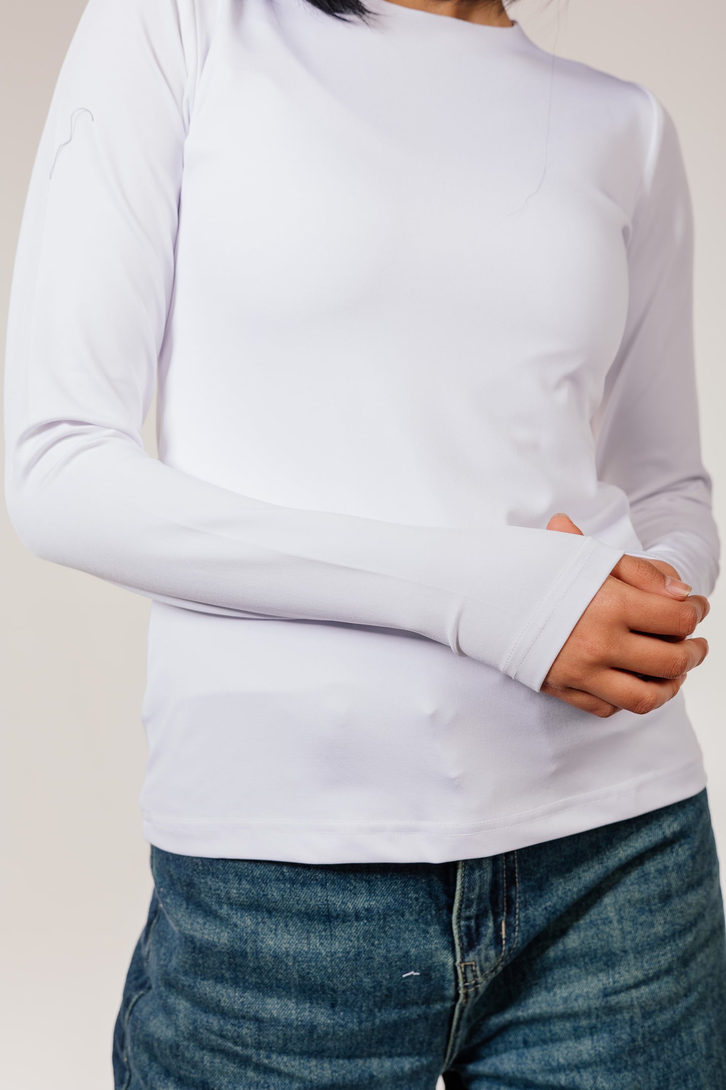White Long Sleeve Top