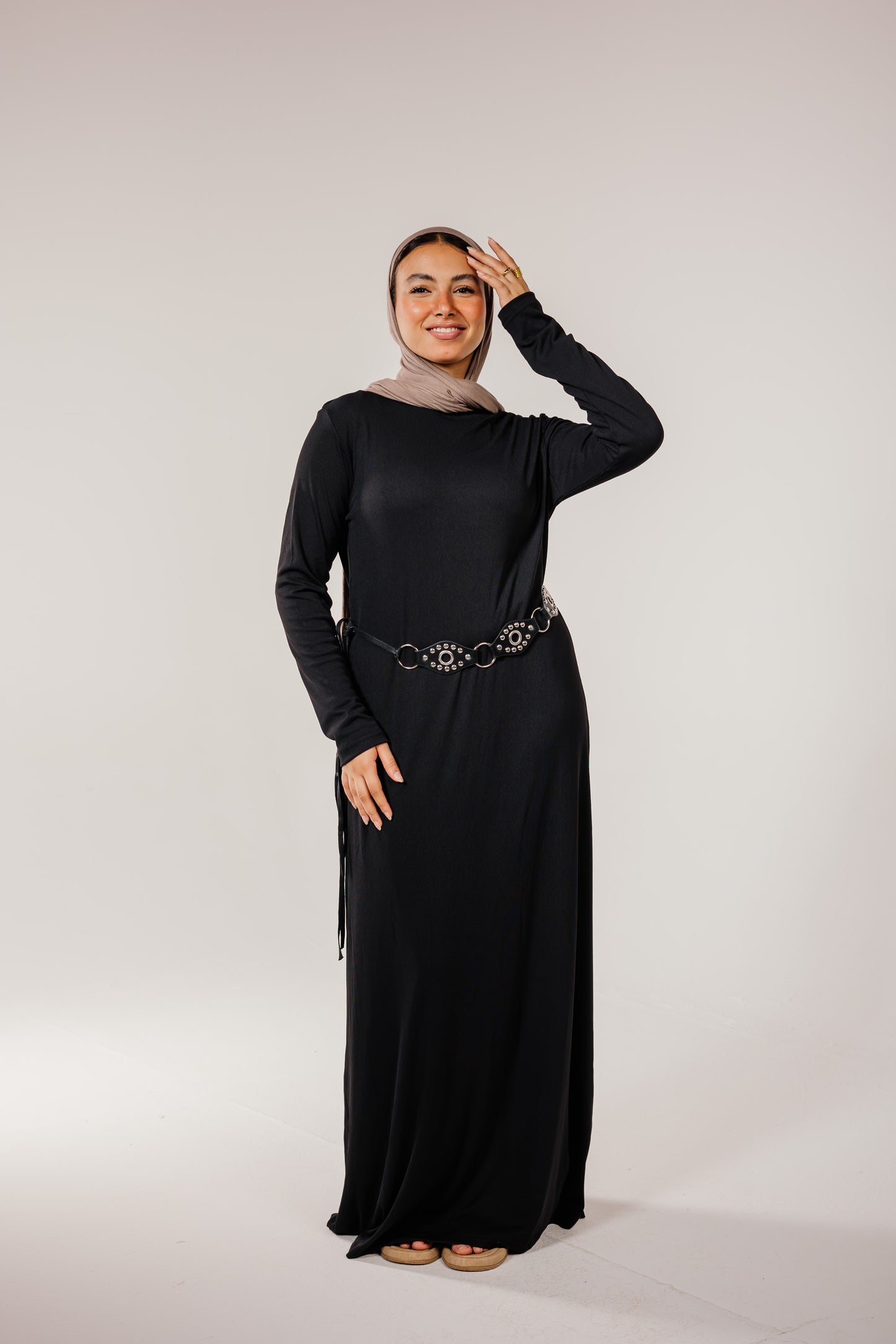 Black Long Sleeve Basic Dress