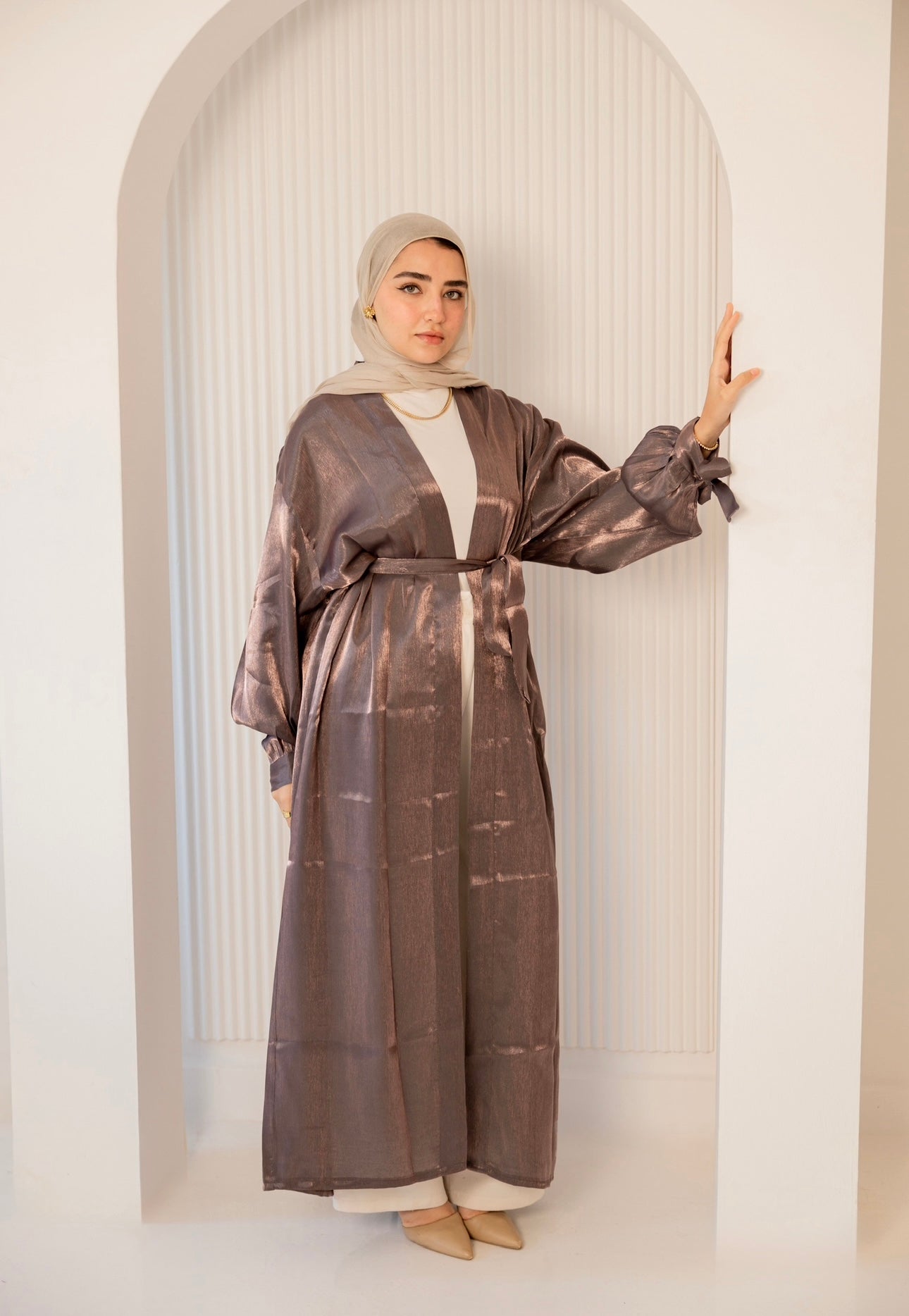 Glossy Charm Kaftan purple
