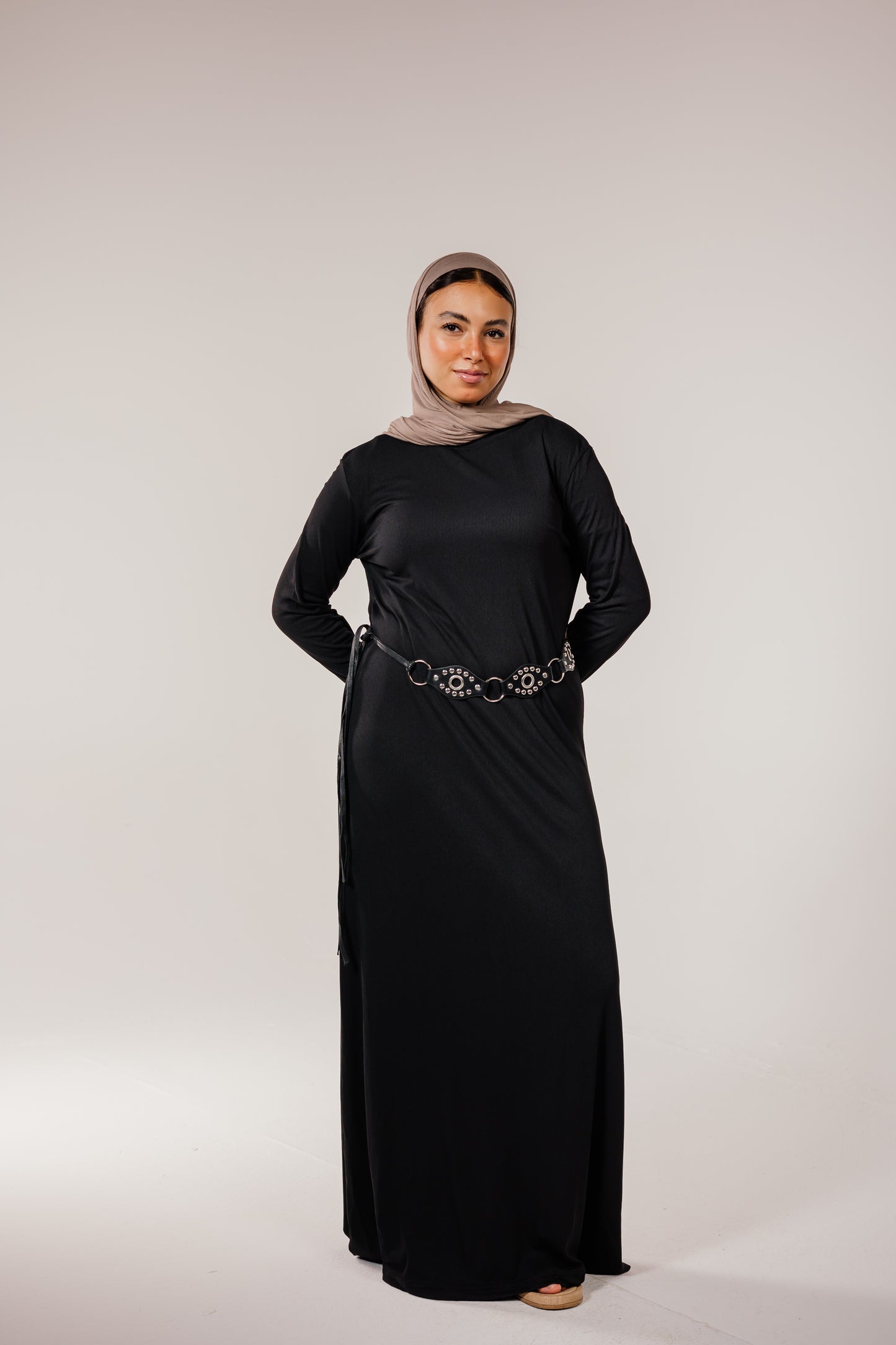 Black Long Sleeve Basic Dress