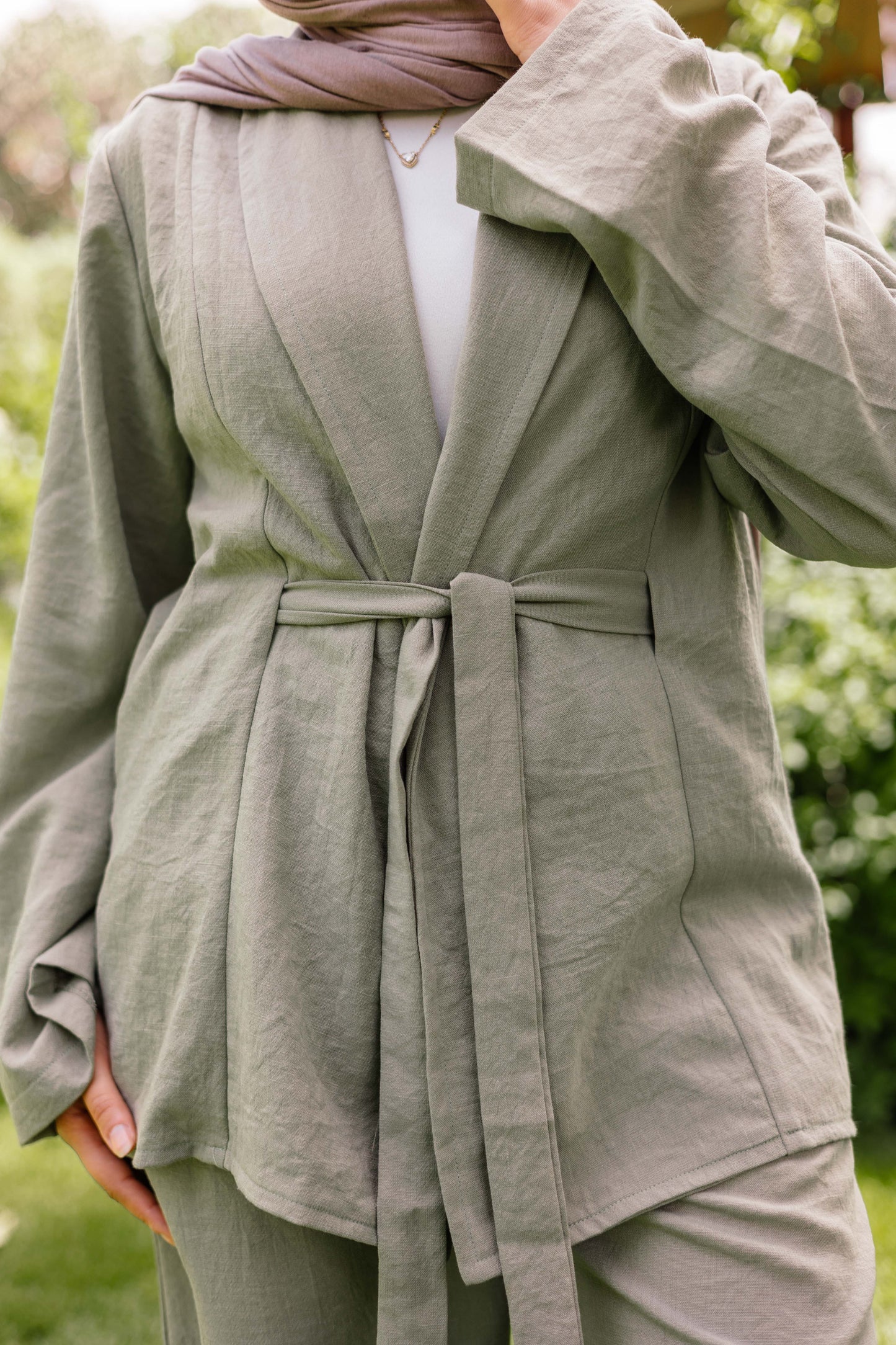 Puffy Set Olive (Linen)