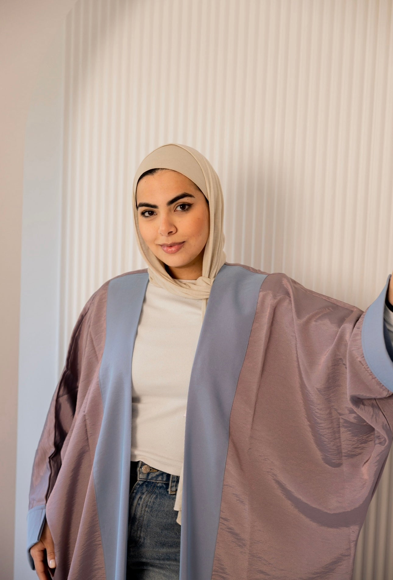 Twilight Elegance Kaftan pastel blue