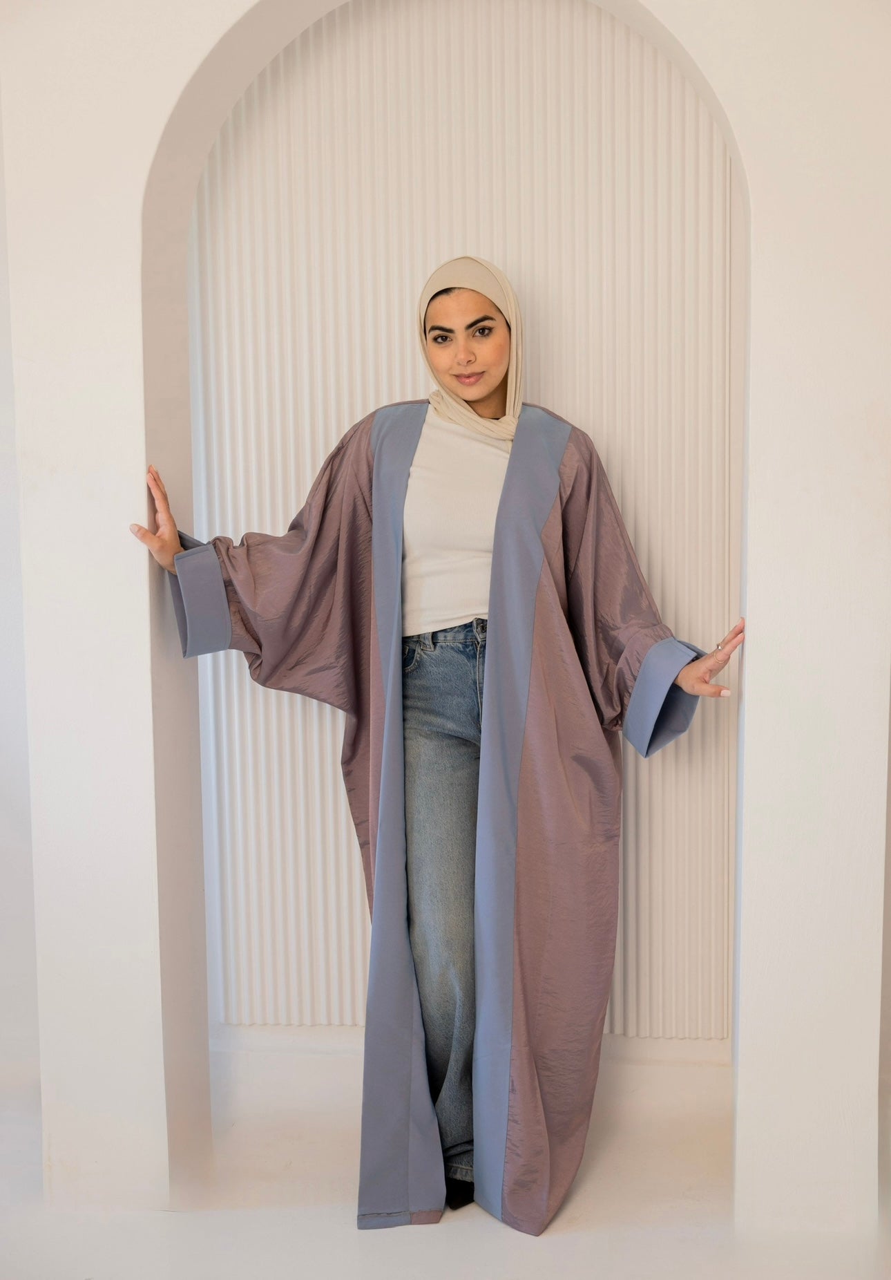 Twilight Elegance Kaftan pastel blue
