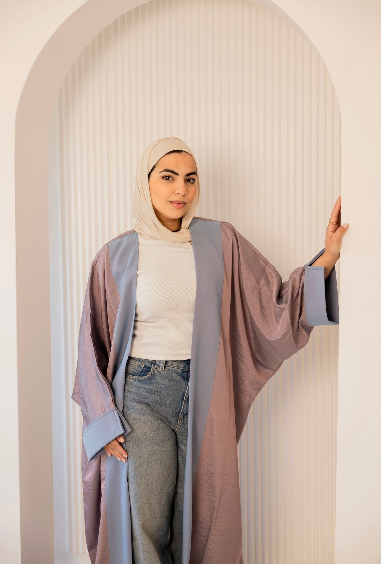 Twilight Elegance Kaftan pastel blue