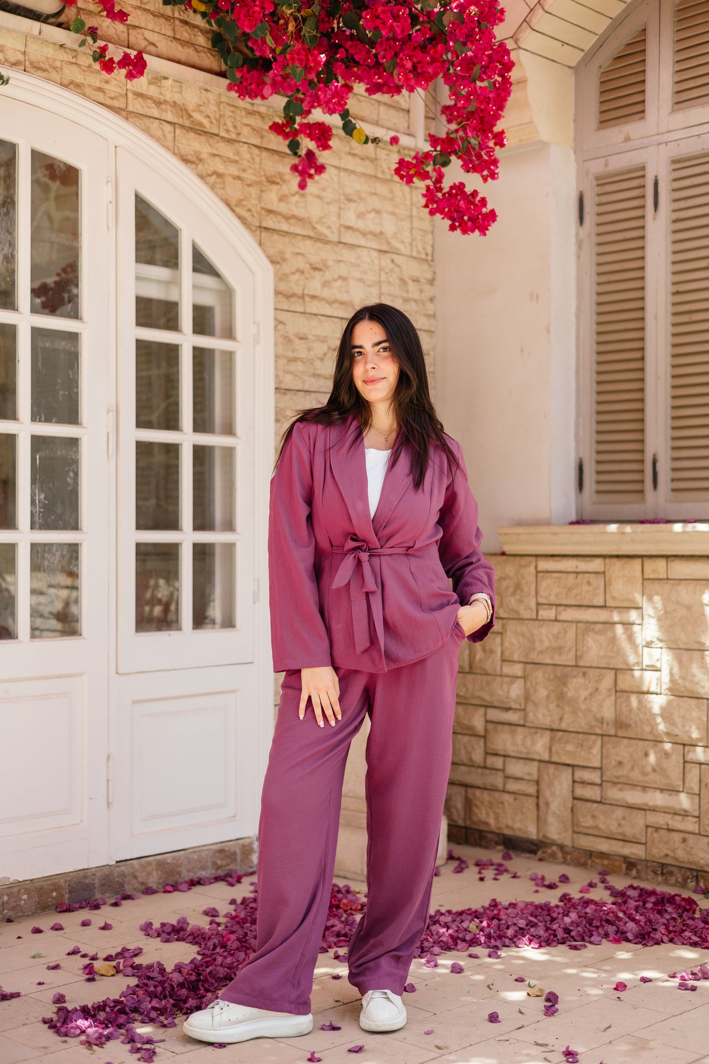Puffy Set purple(Linen)