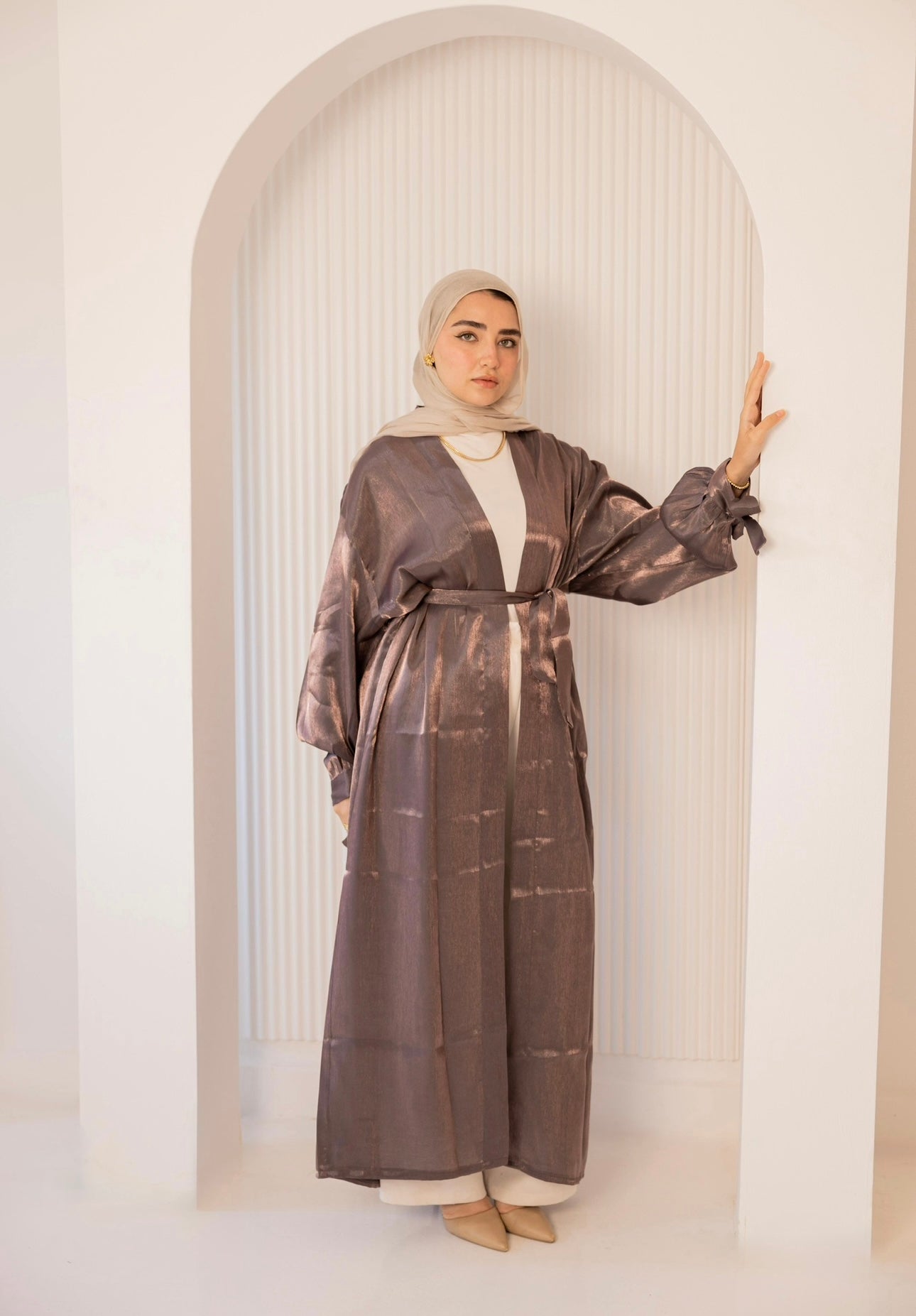 Glossy Charm Kaftan purple