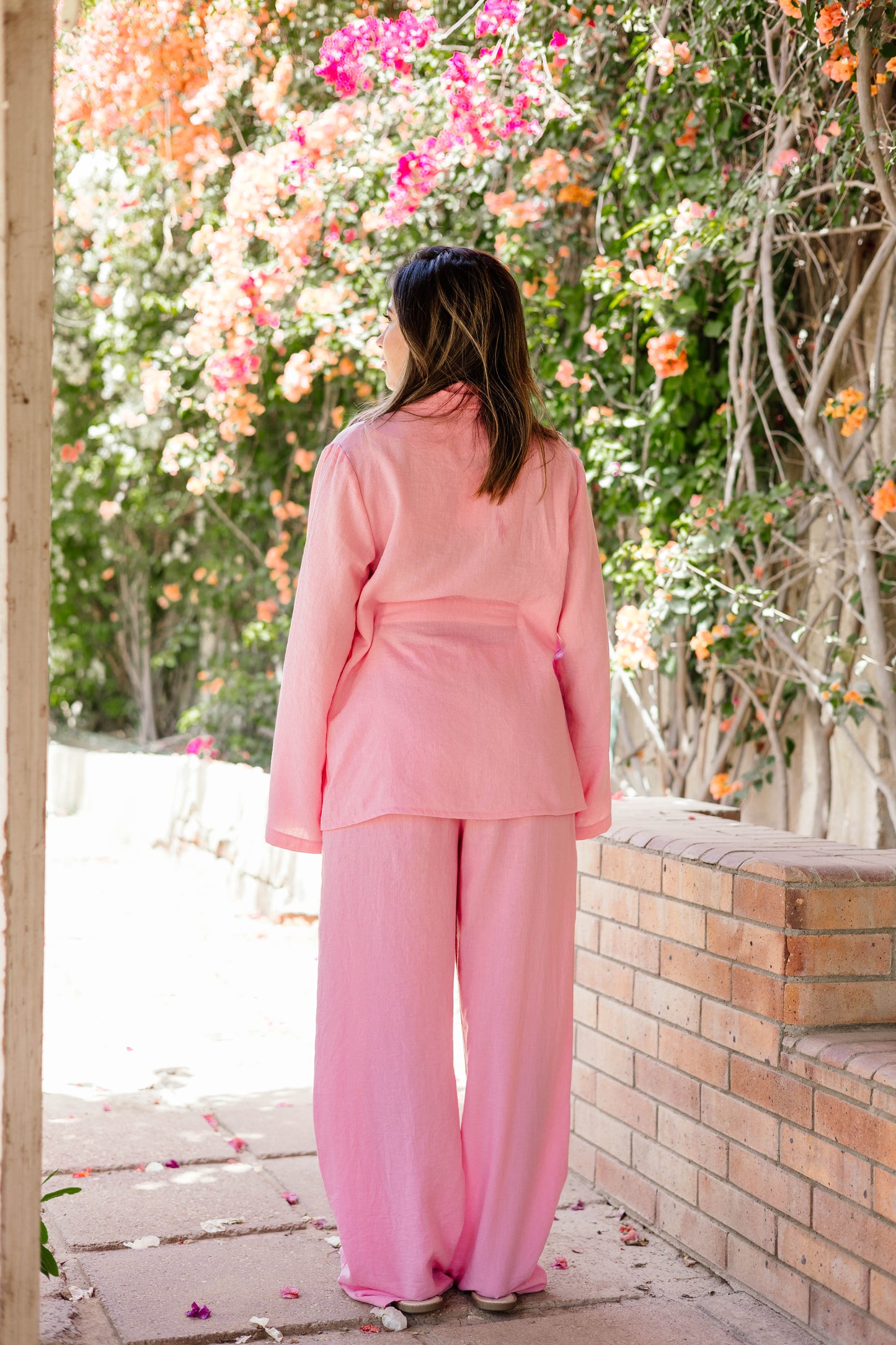 Puffy Set Baby Pink ( Linen )