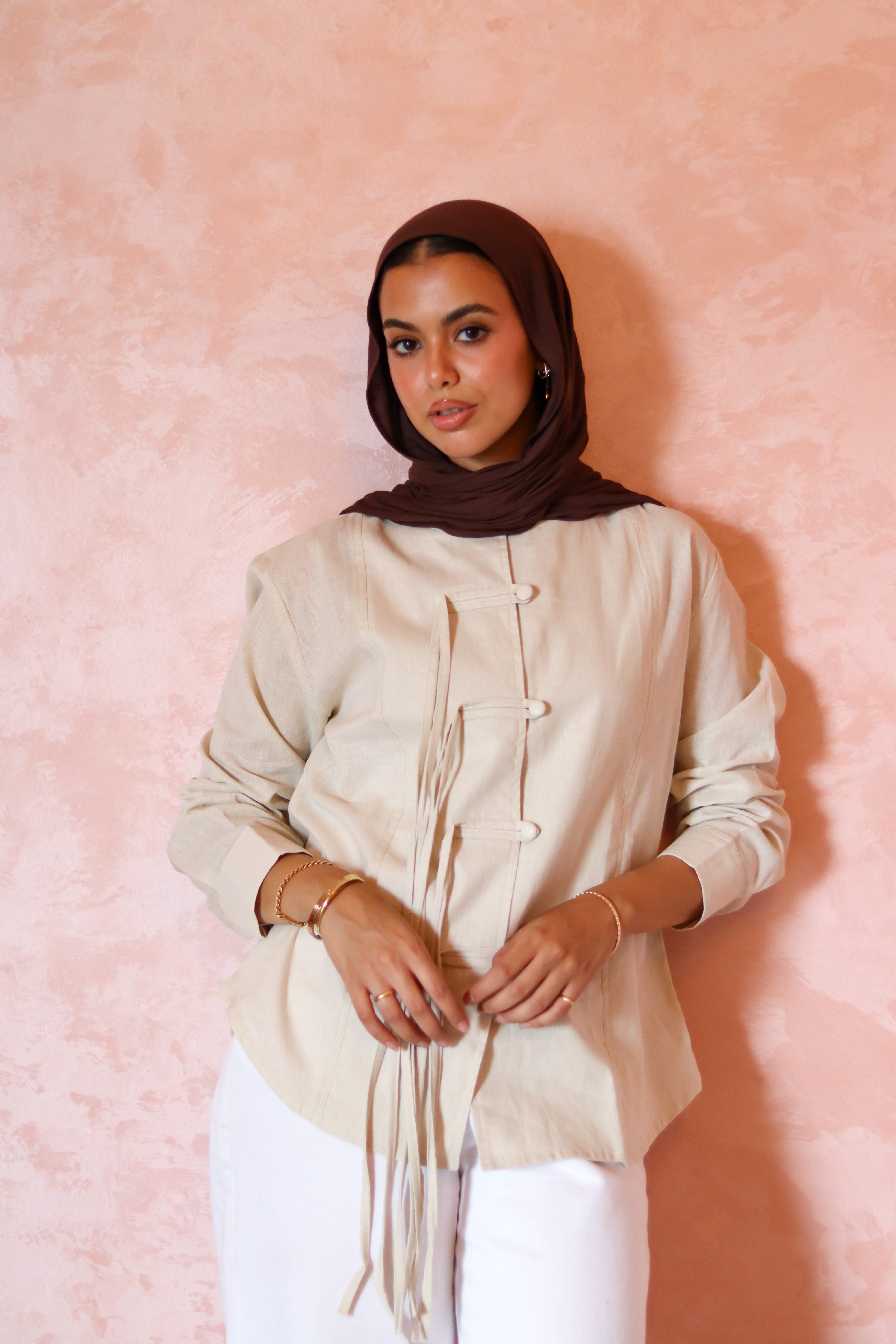 Sora Blouse ( Beige )