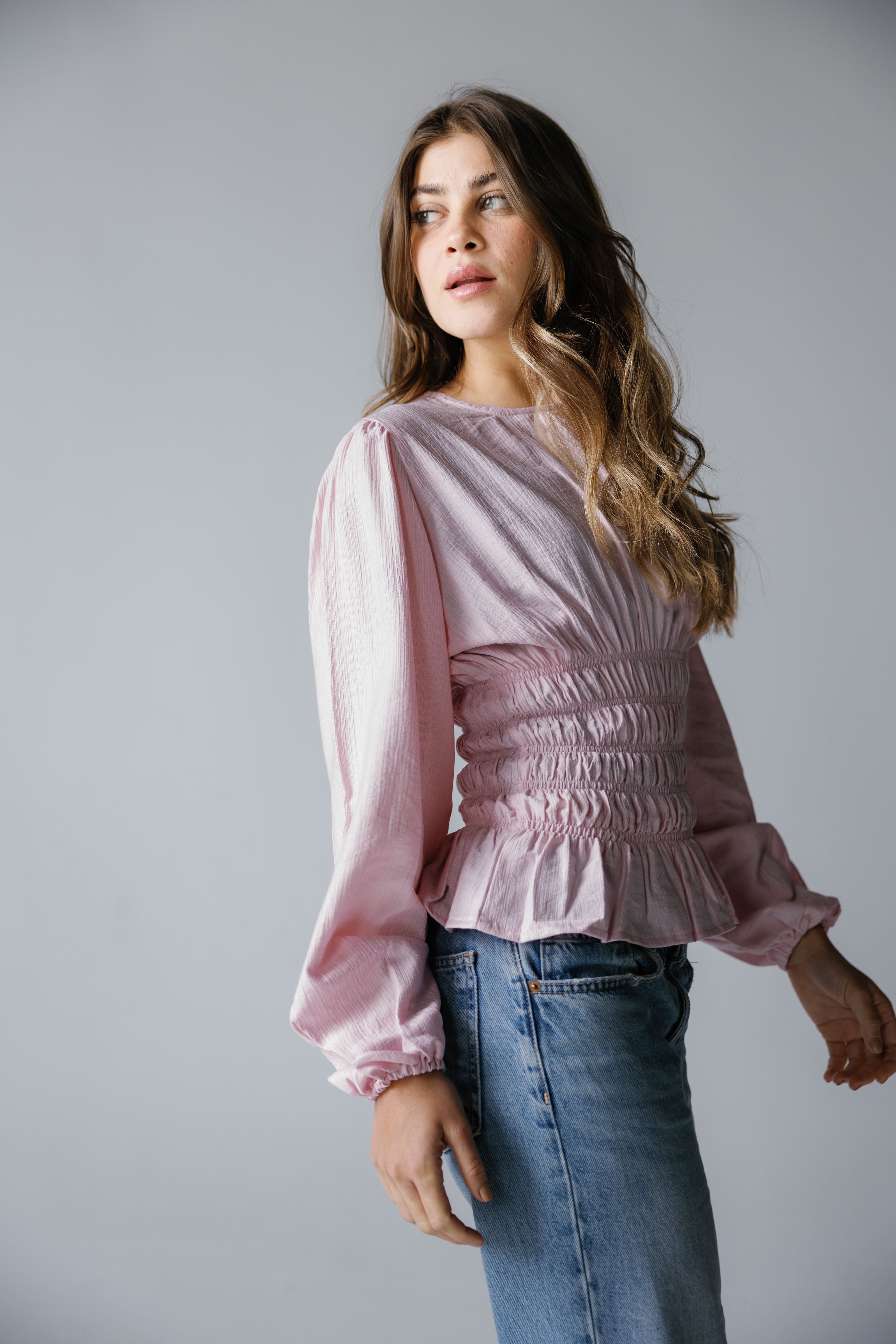Mila Blouse ( Baby pink )
