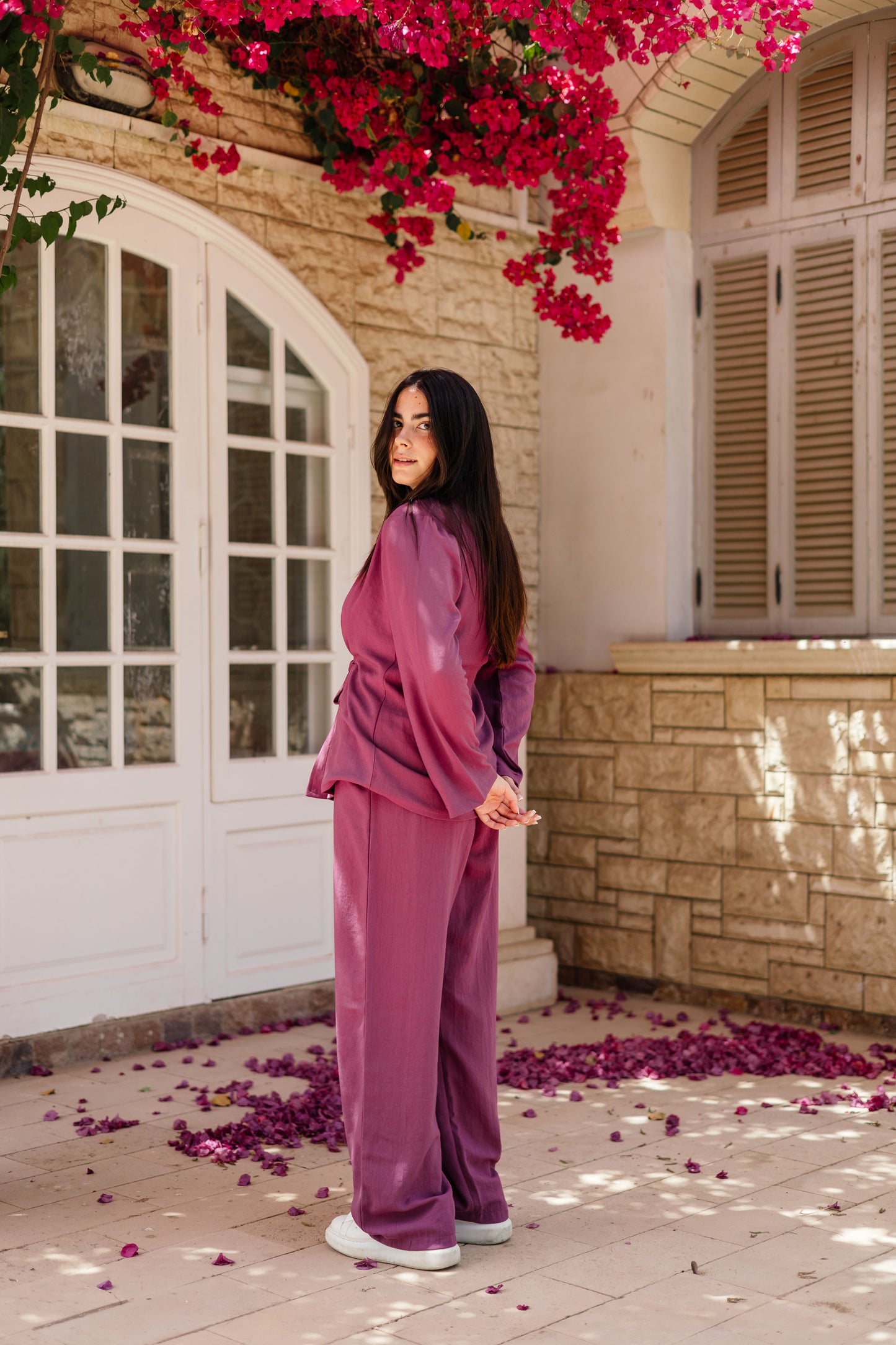 Puffy Set purple(Linen)