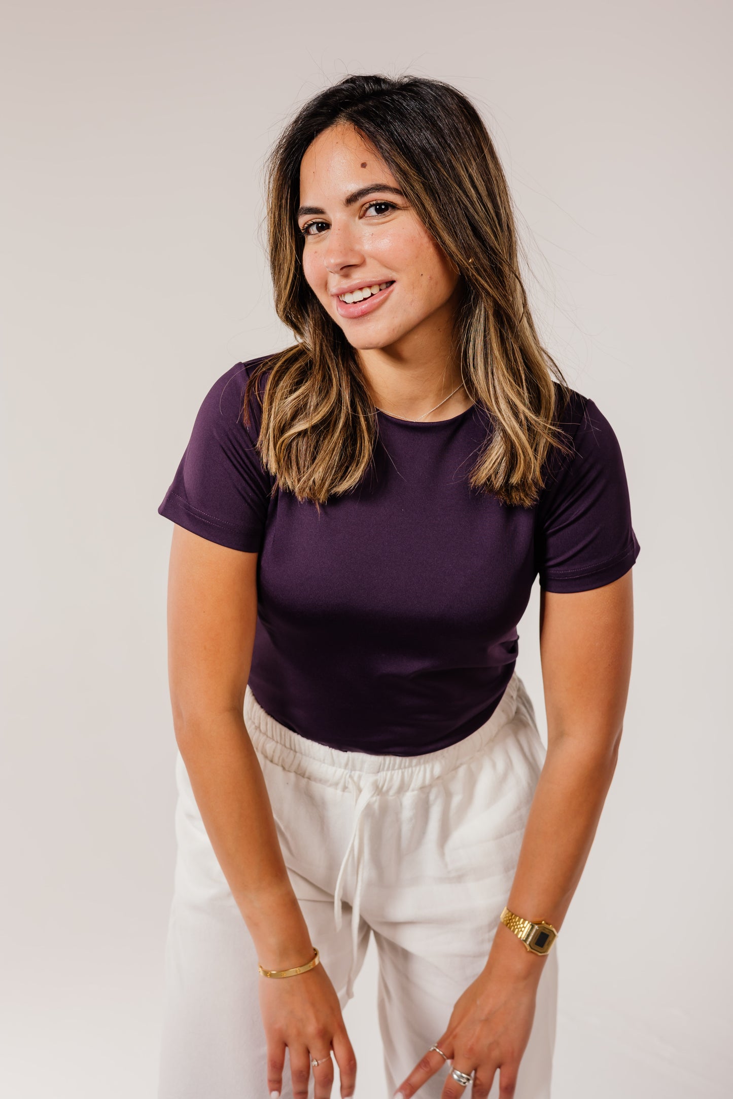 Purple Short Sleeve Top