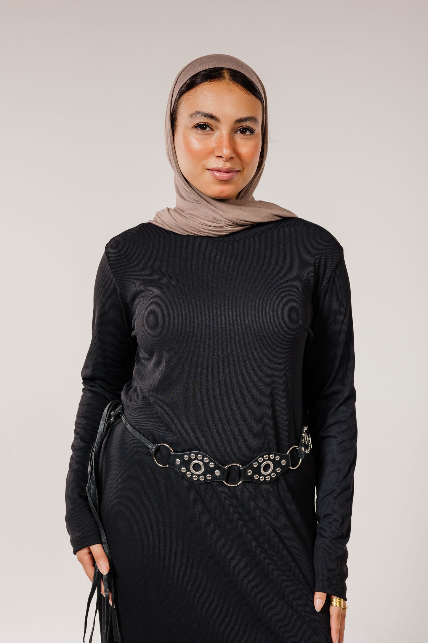 Black Long Sleeve Basic Dress