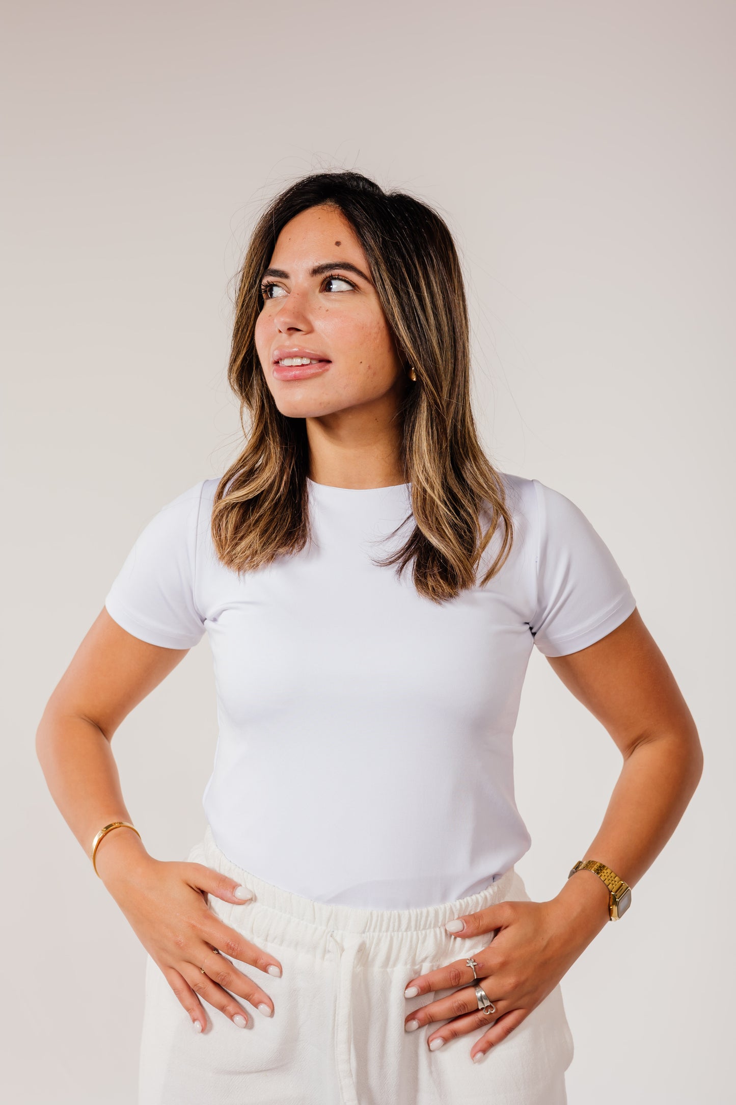White Short Sleeve Top