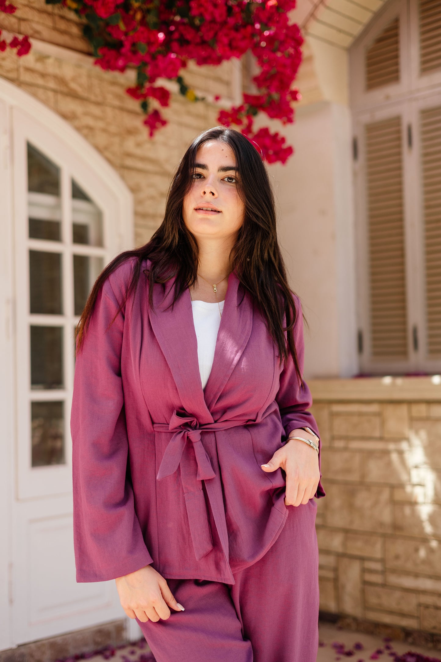 Puffy Set purple(Linen)