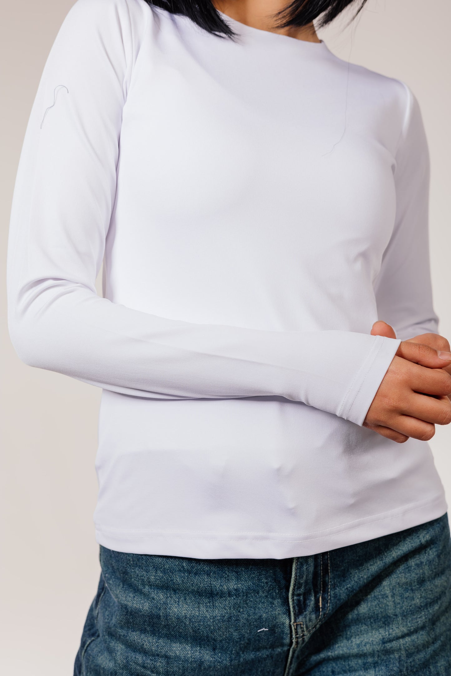 White Long Sleeve Top