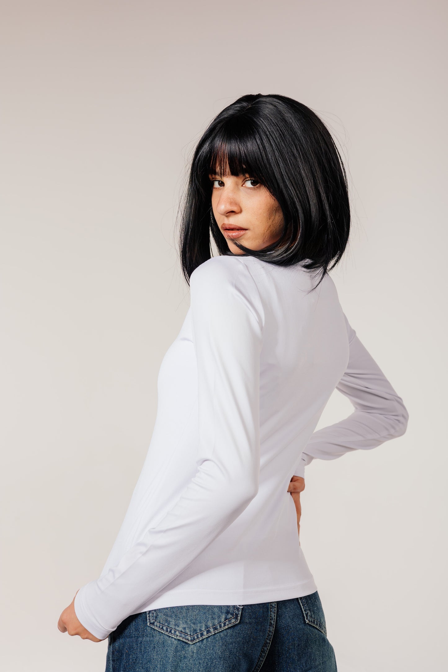 White Long Sleeve Top