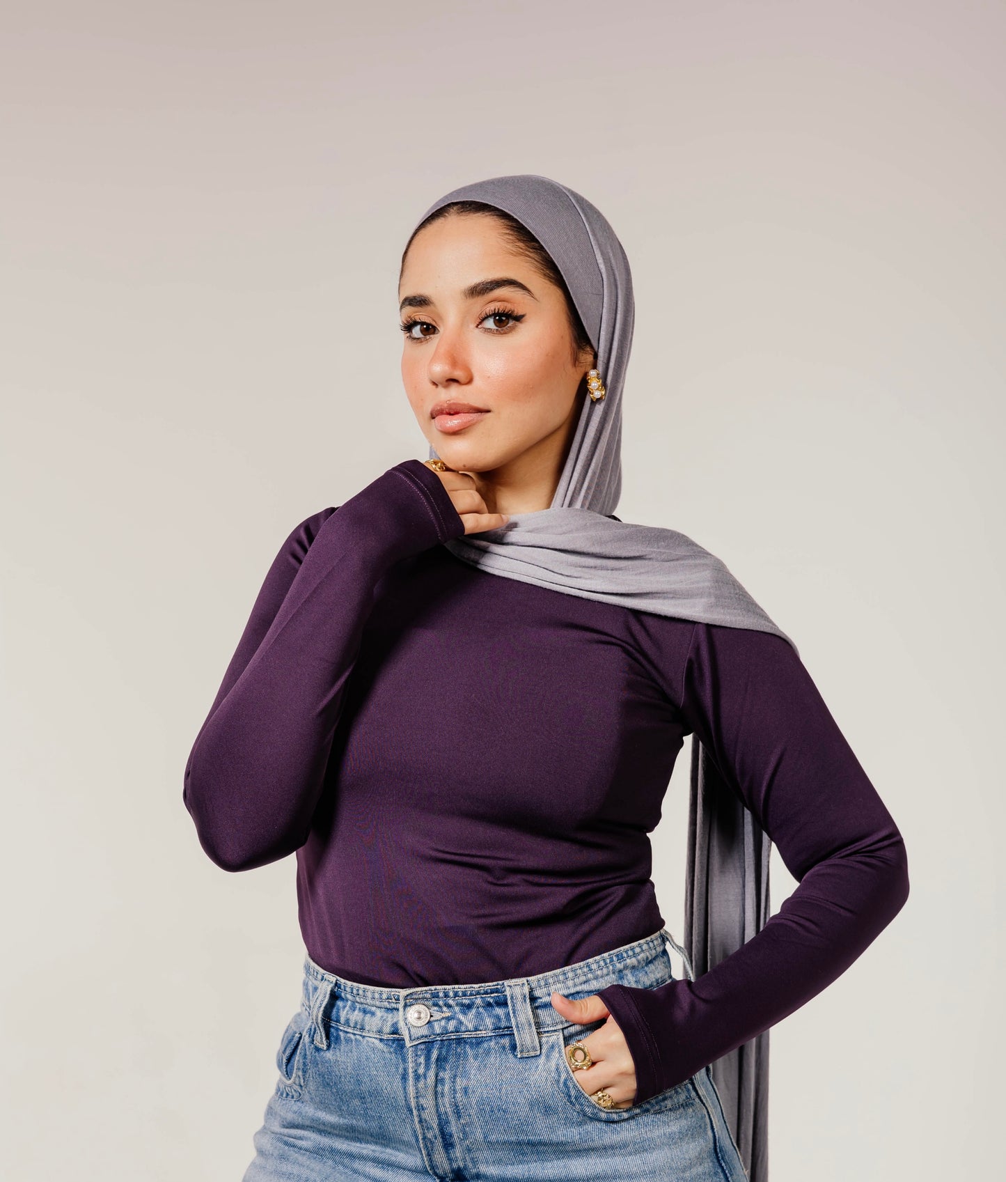 Purple Long Sleeve Top