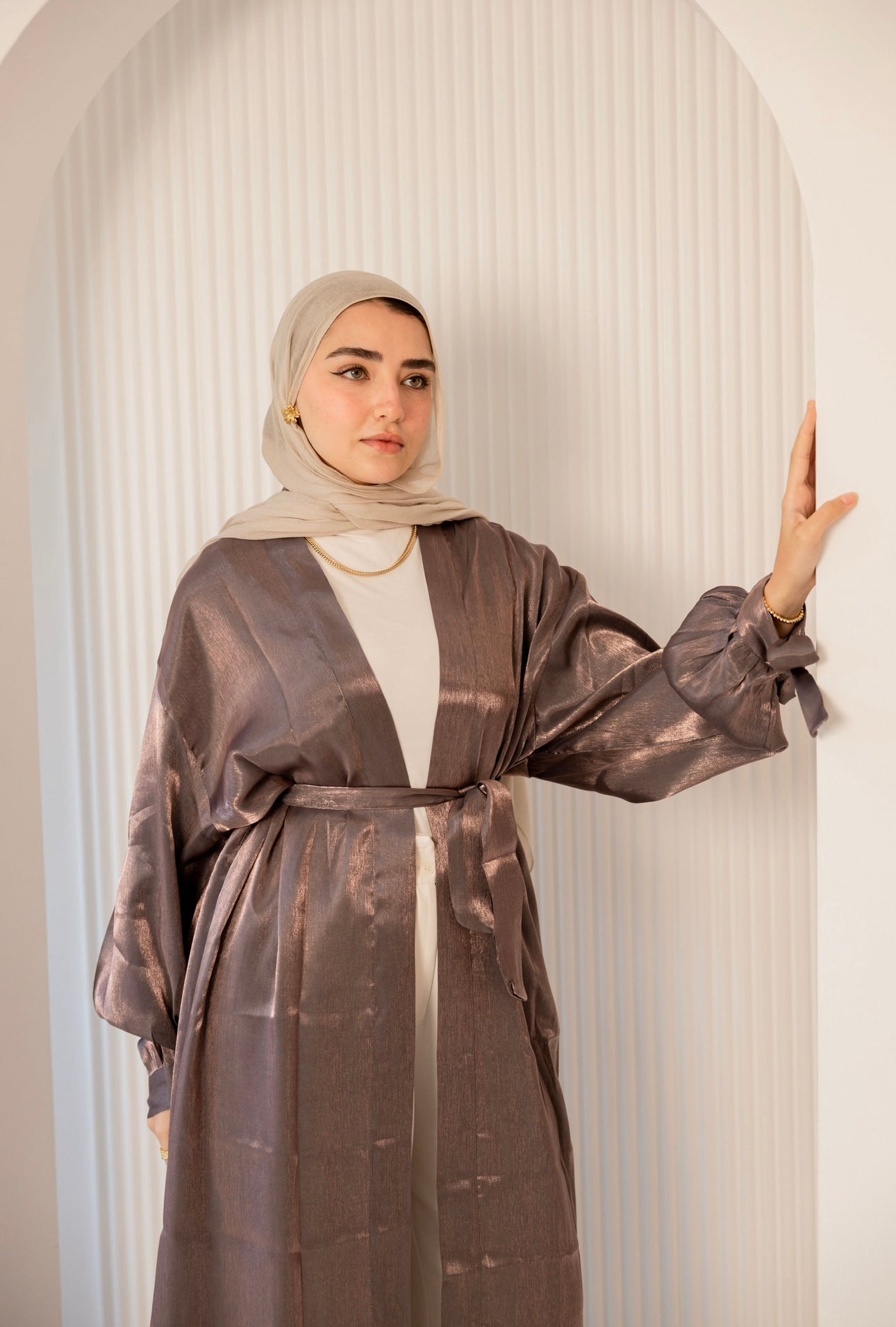Glossy Charm Kaftan purple