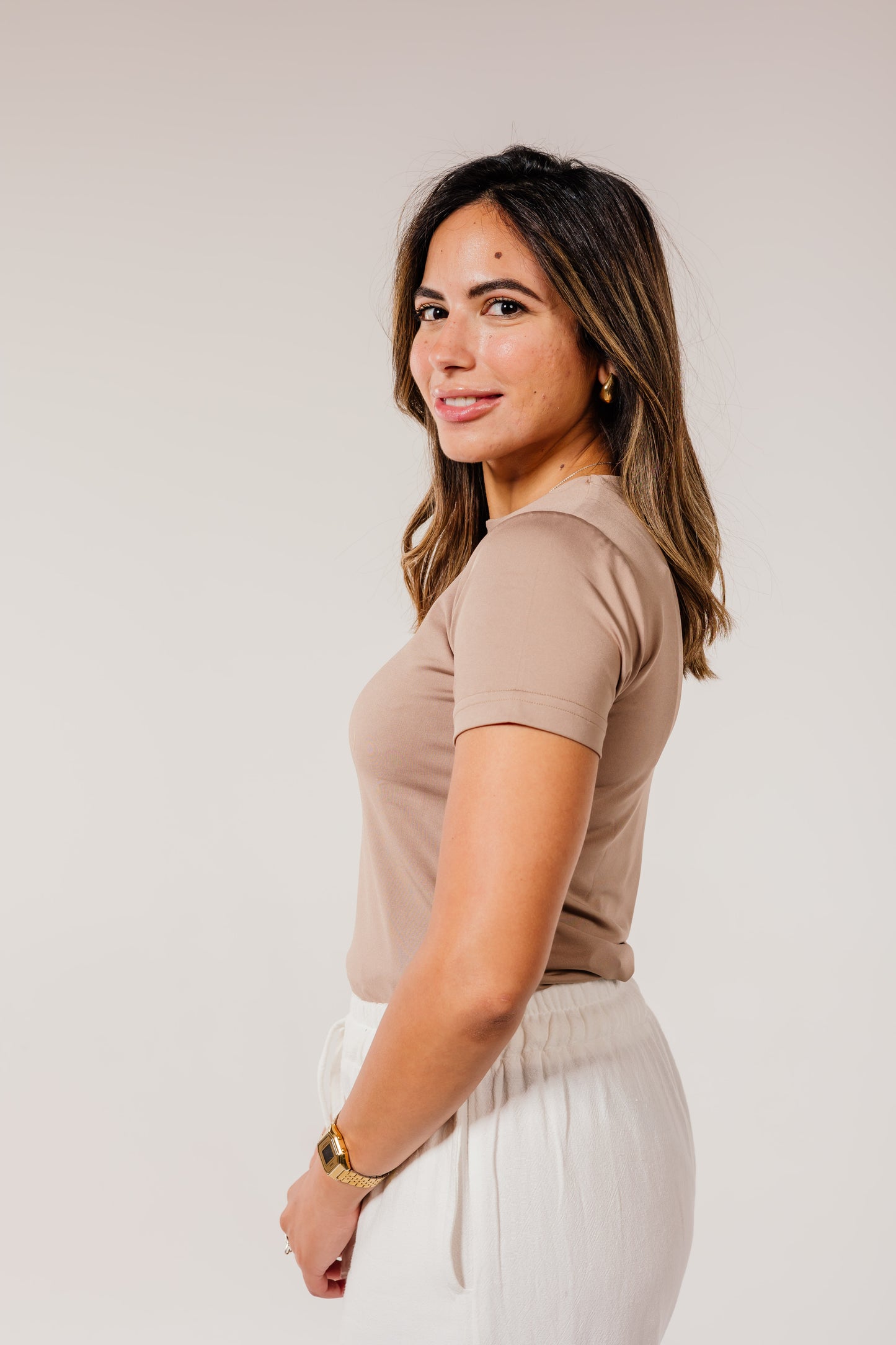 Mocha Short Sleeve Top