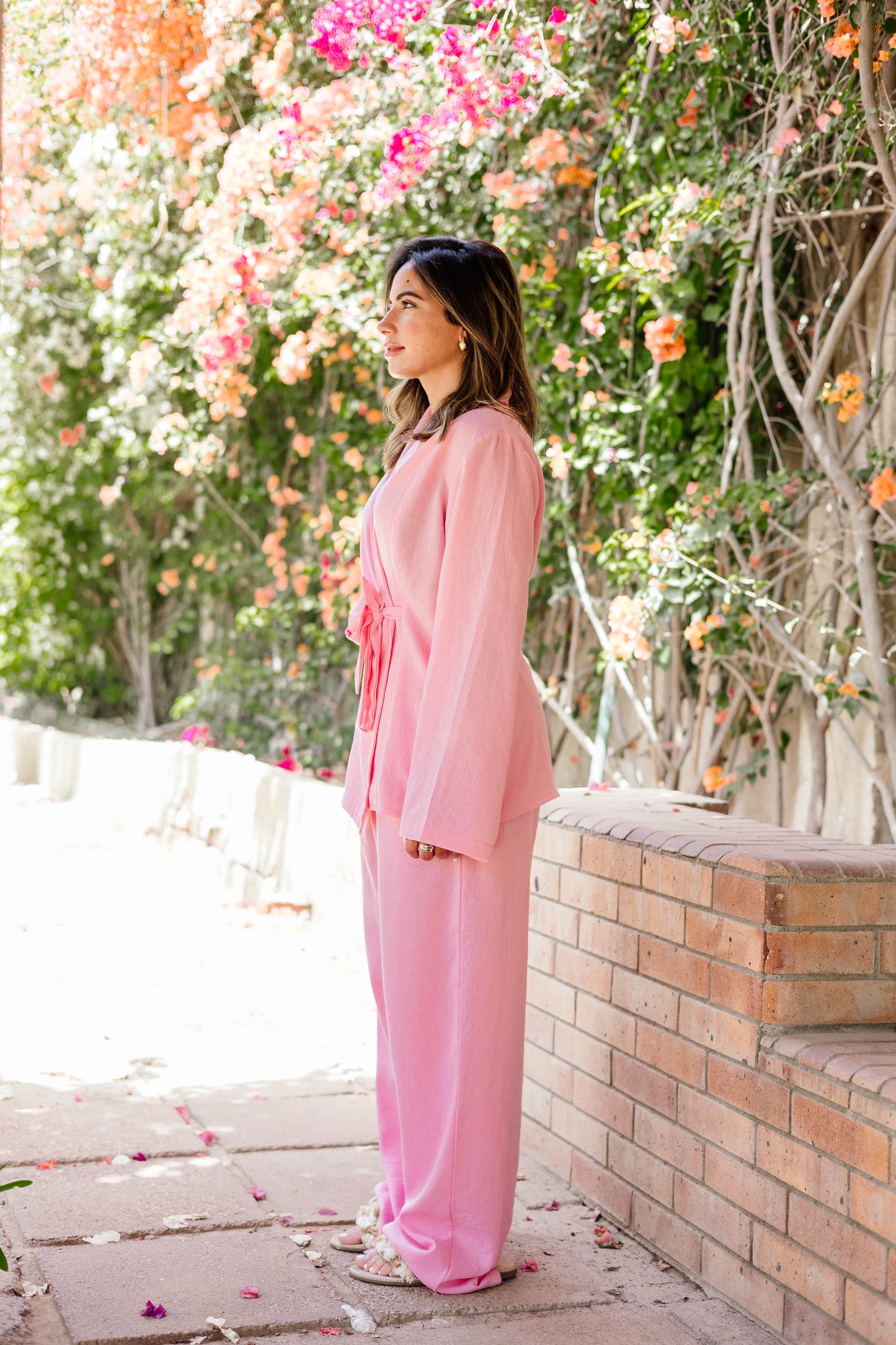 Puffy Set Baby Pink  ( Linen )