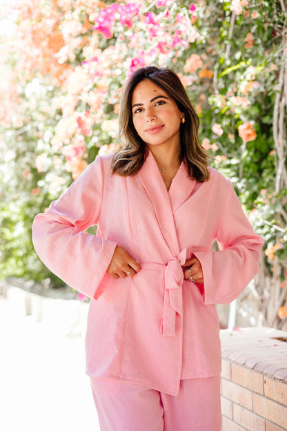 Puffy Set Baby Pink  ( Linen )
