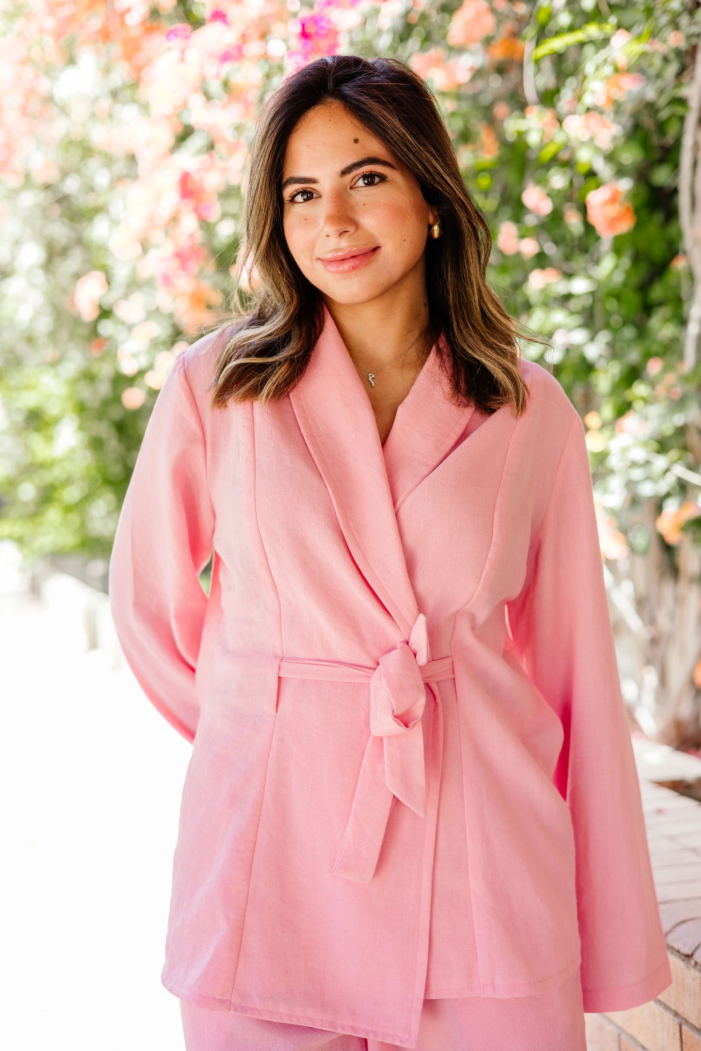 Puffy Set Baby Pink  ( Linen )