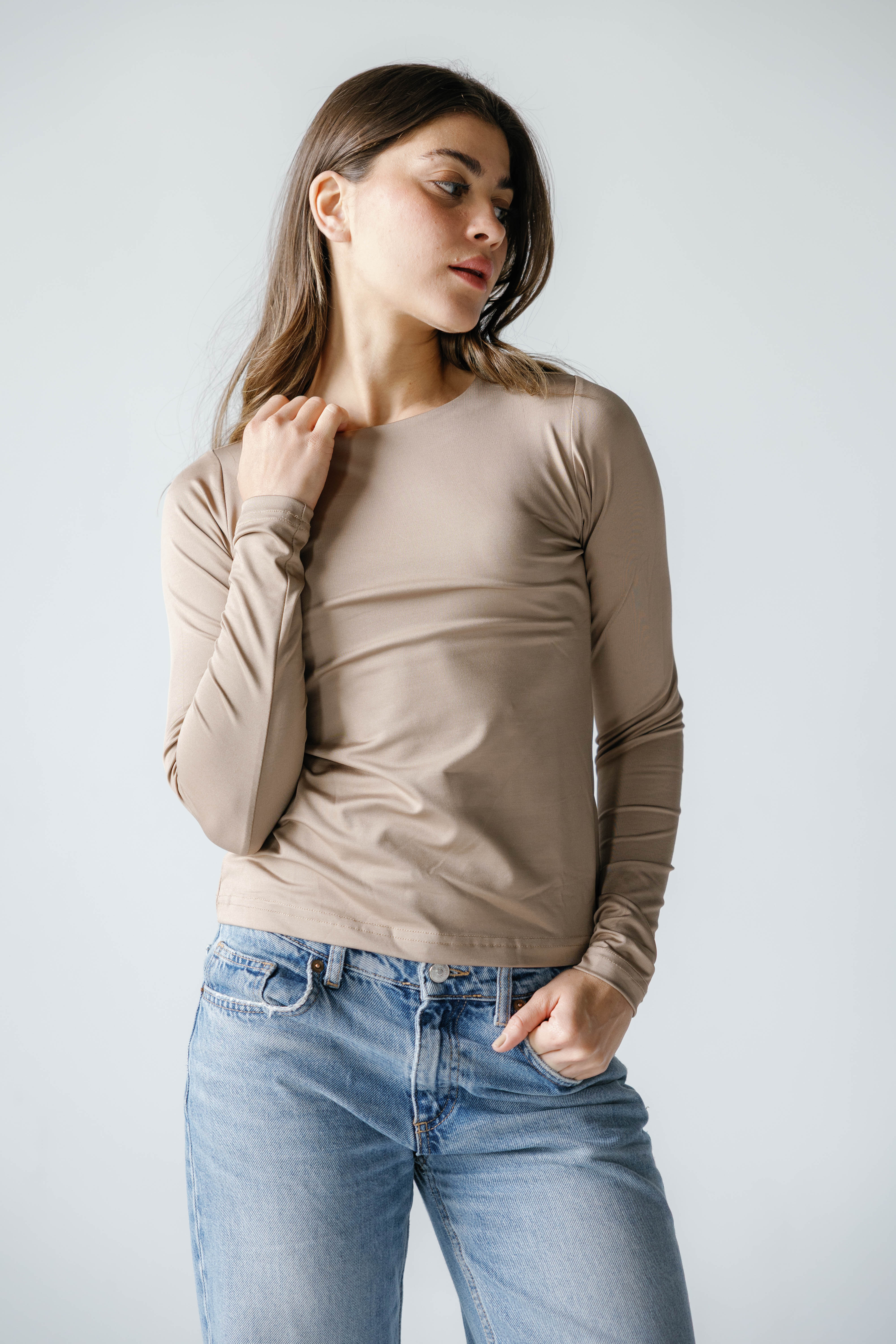 Mocha Long Sleeve Top