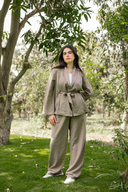 Puffy Set Mocha (Linen)