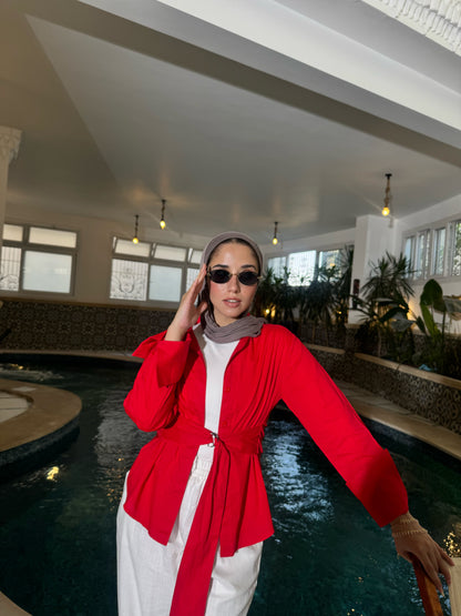 Nourelle Shirt (  Red )