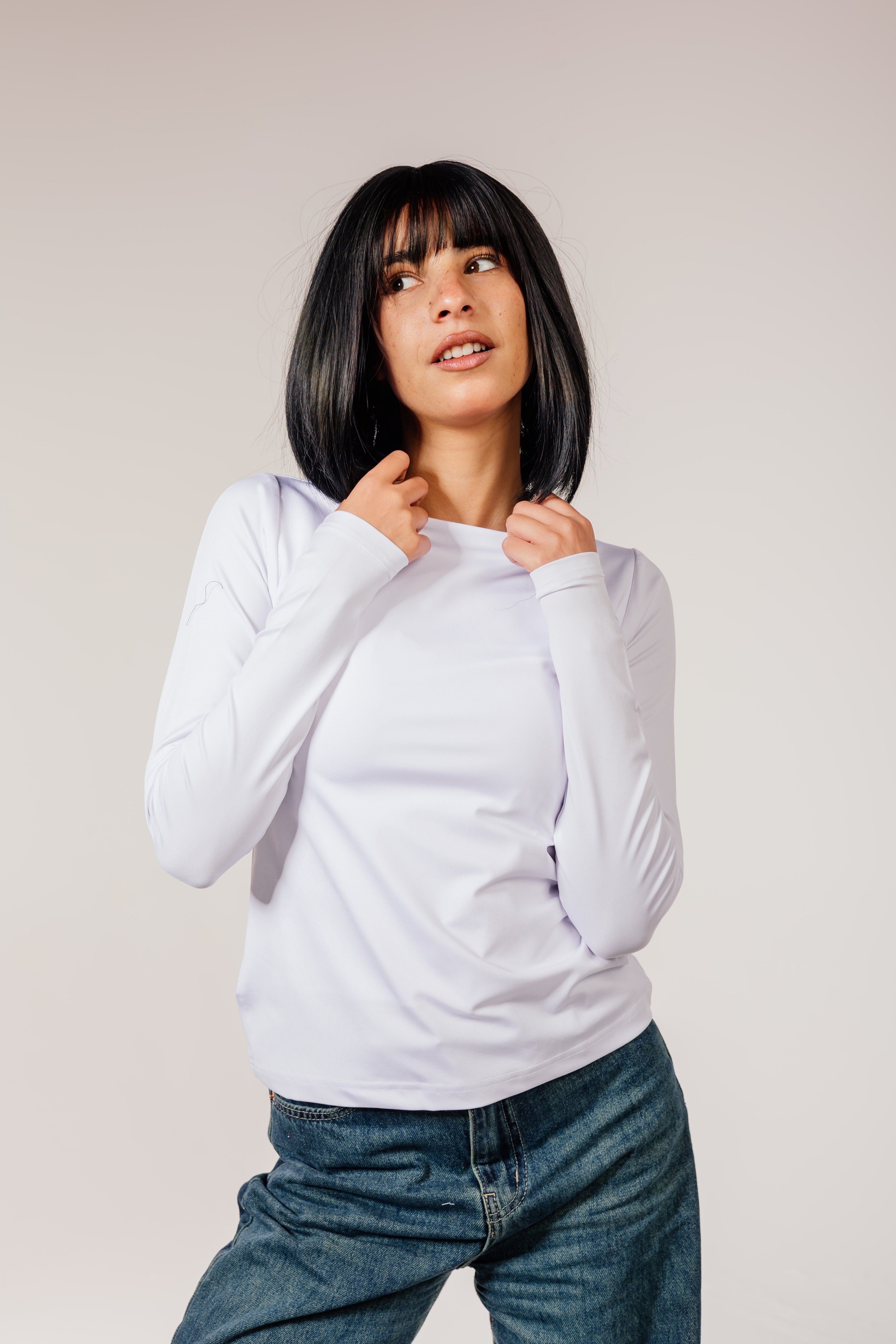 White Long Sleeve Top