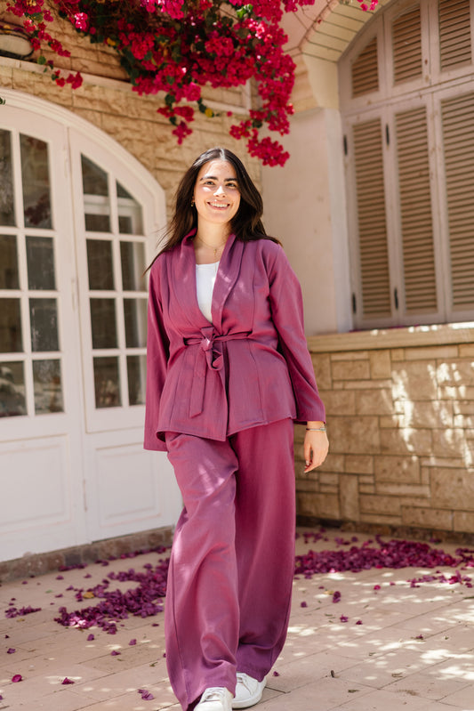Puffy Set purple(Linen)