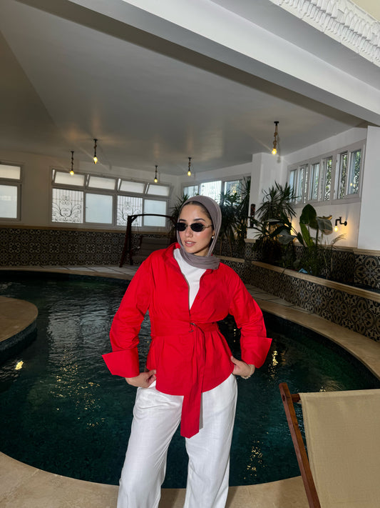 Nourelle Shirt (  Red )