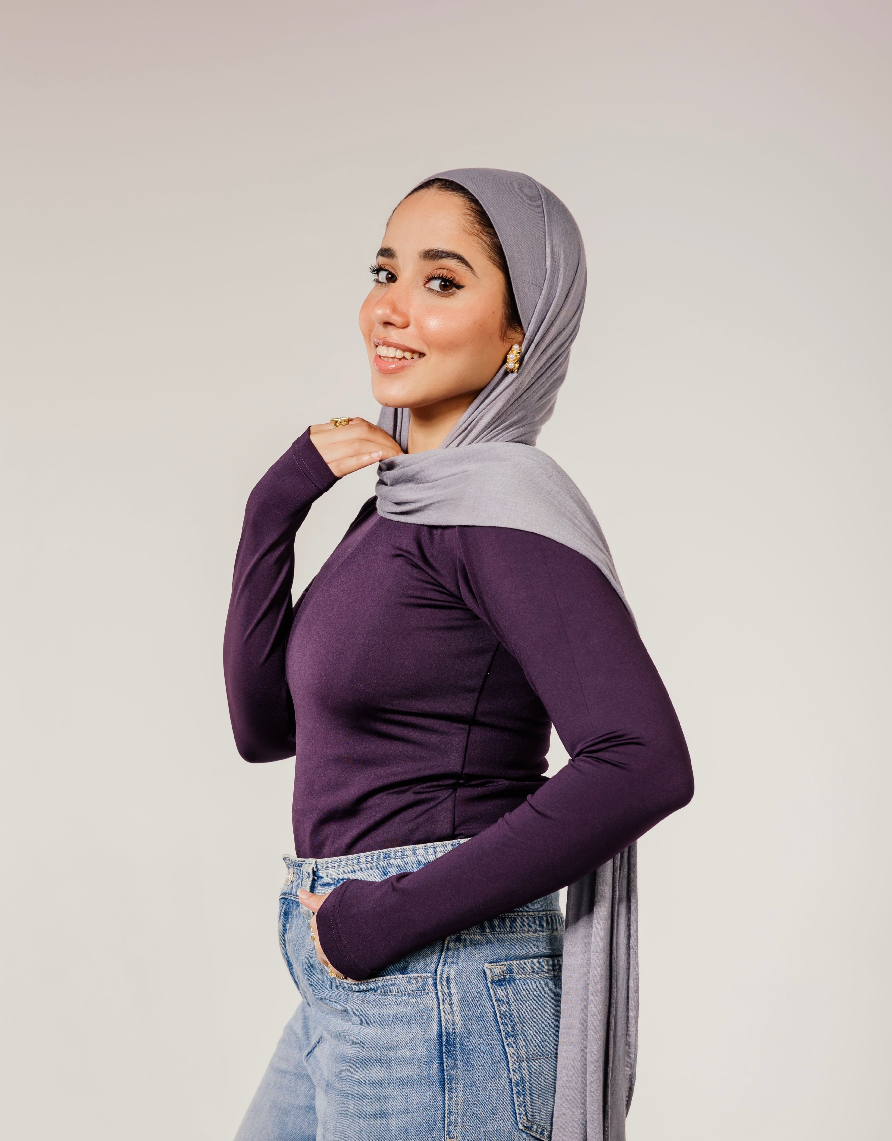 Purple Long Sleeve Top