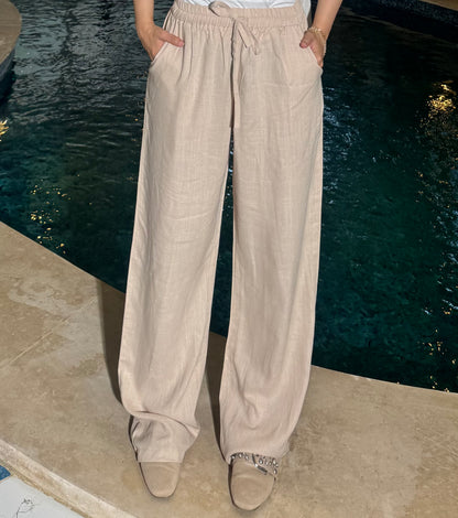 Linen pants ( Beige)