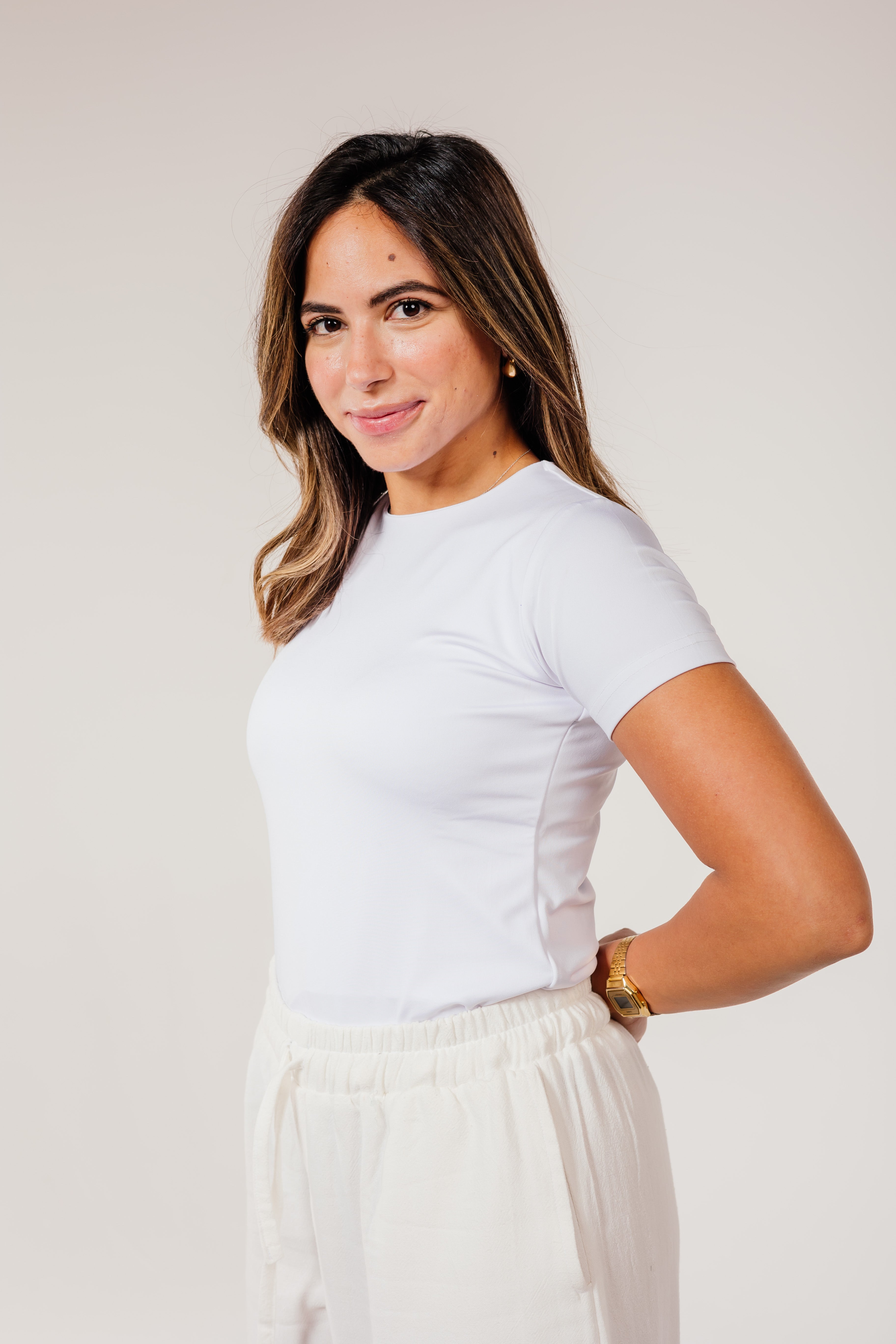 White Short Sleeve Top