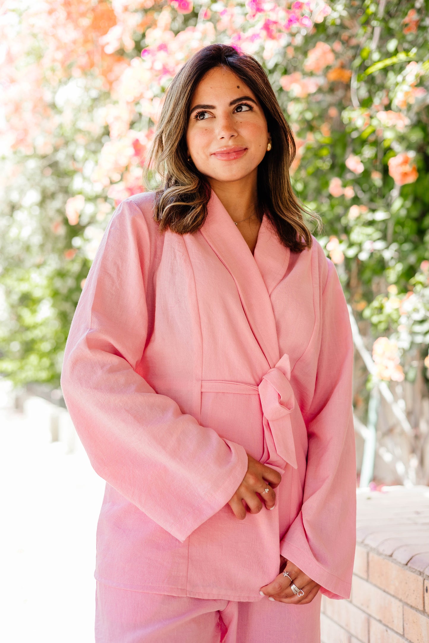 Puffy Set Baby Pink  ( Linen )