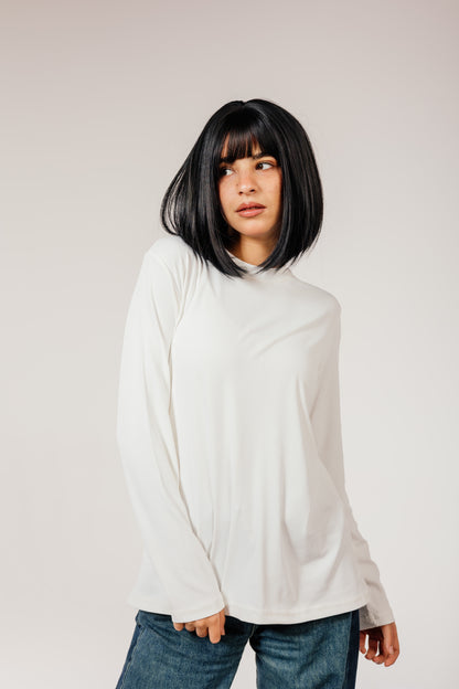 Off white Cotton Long Sleeve Top