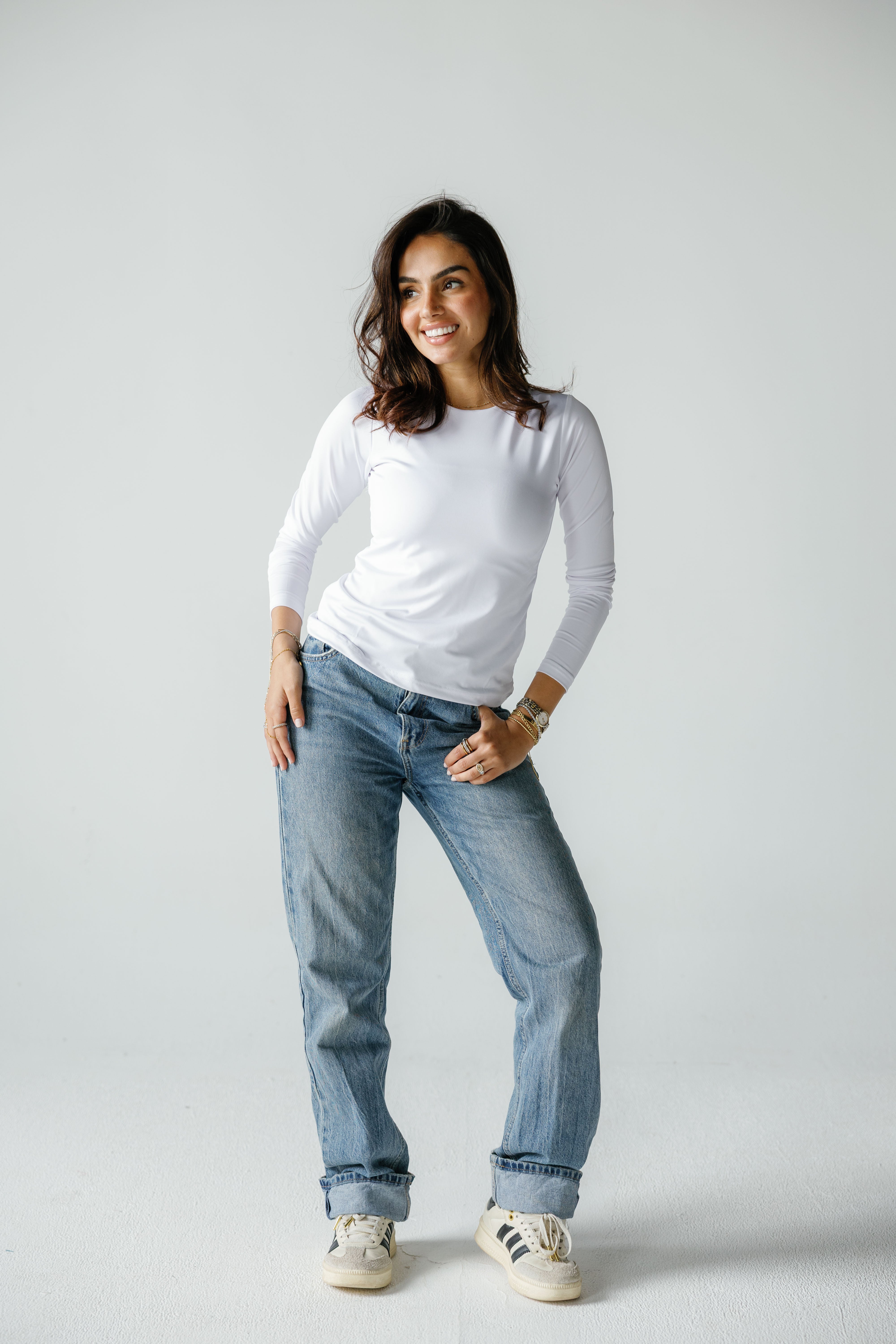 White Long Sleeve Top