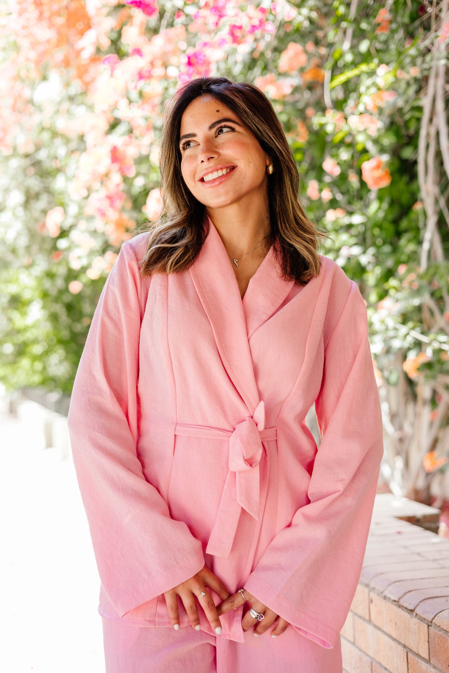 Puffy Set Baby Pink  ( Linen )