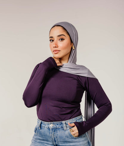 Purple Long Sleeve Top