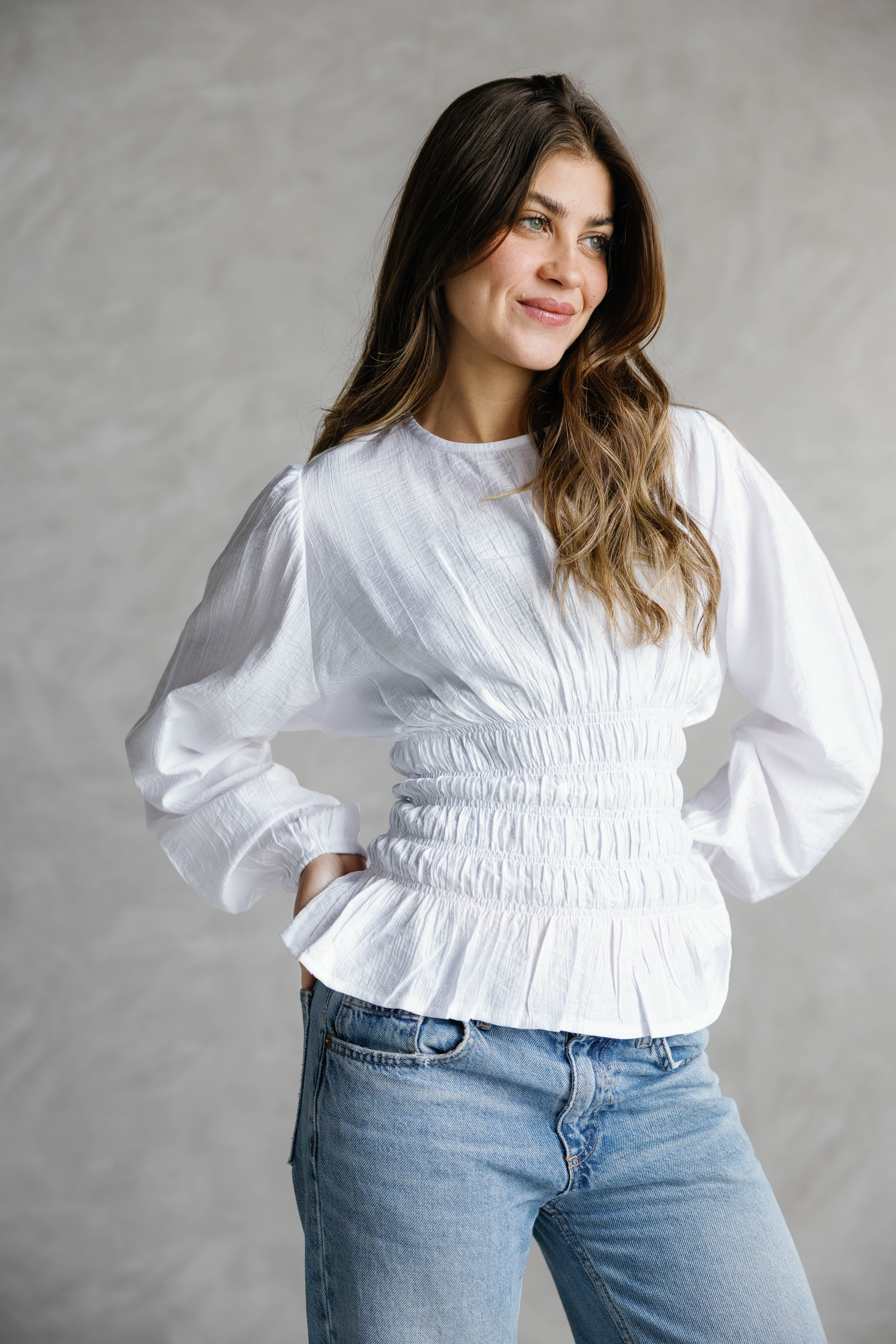 Mila Blouse ( white )